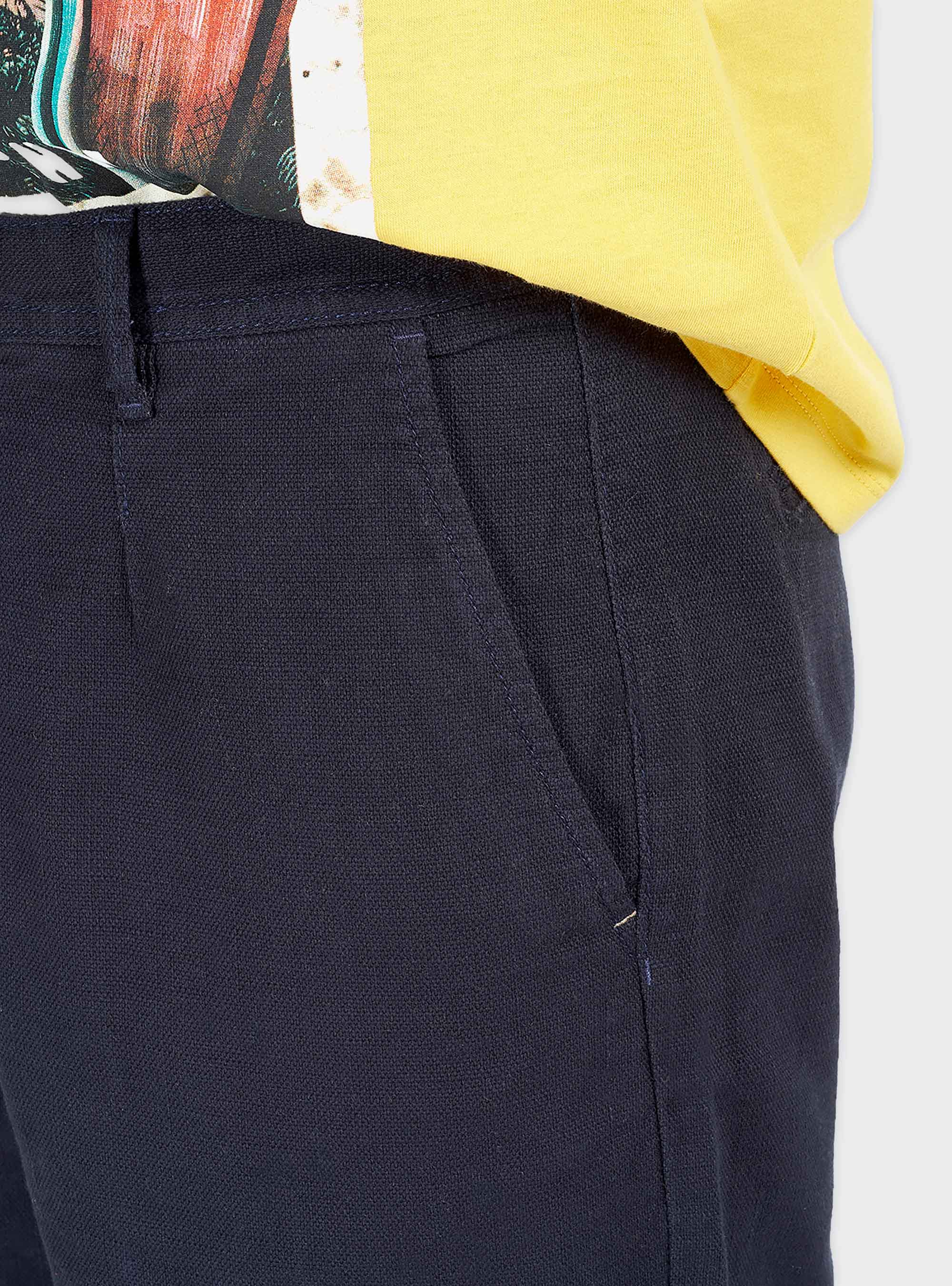 Bermuda shorts in canvas, BLUE NAVY