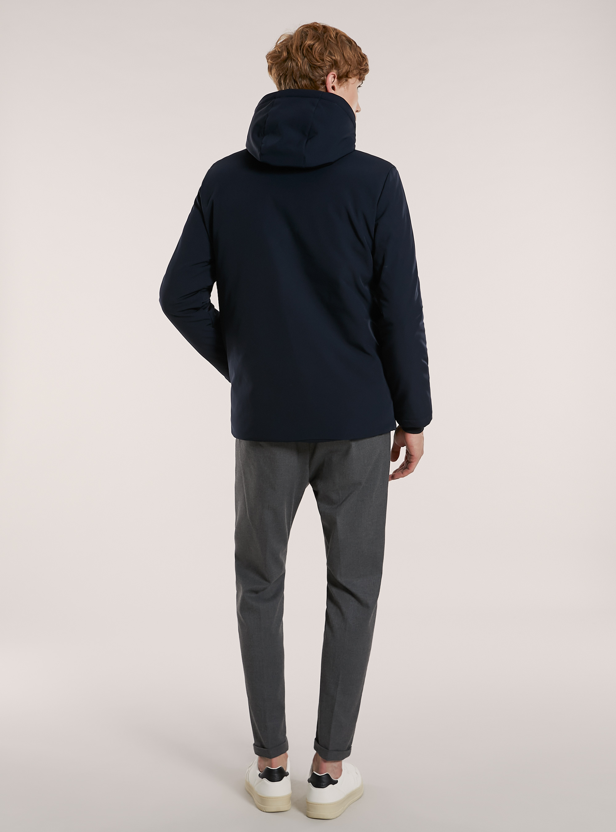 Giubbotto in tessuto tecnico con imbottitura riciclata, NA1 NAVY DARK