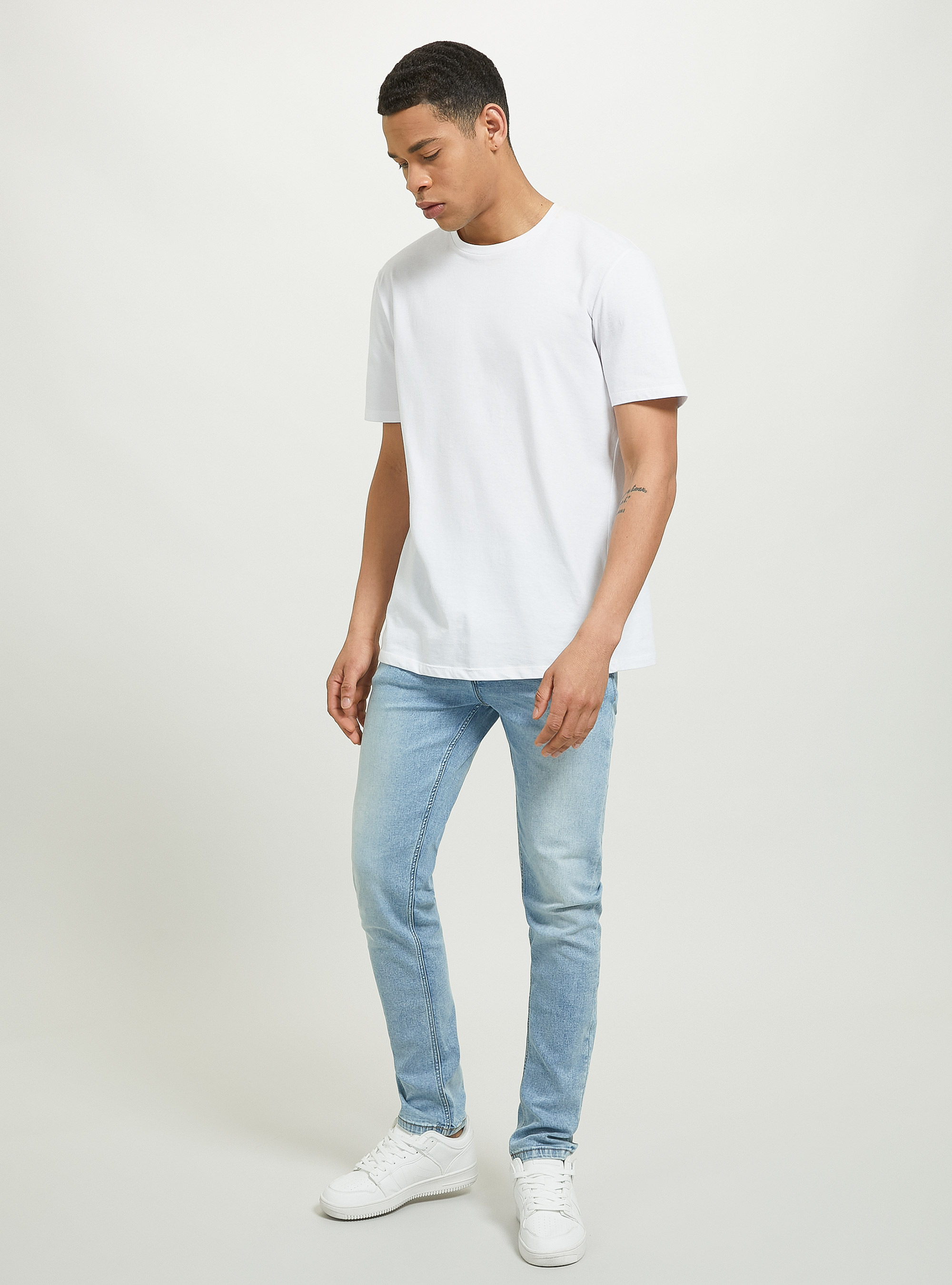 Skinny fit jeans in stretch denim, D006 AZURE