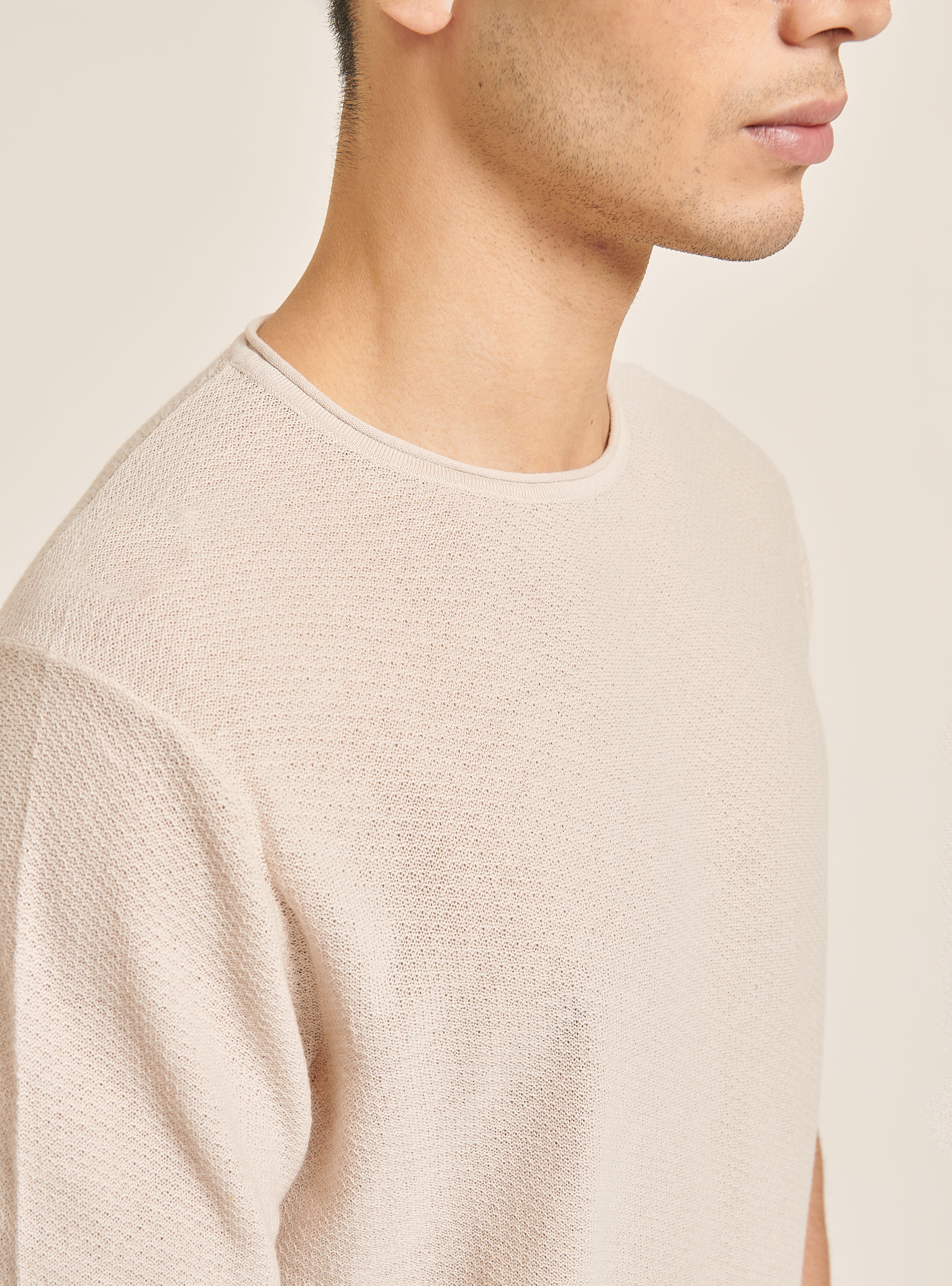 Lightweight roll neck pullover, C1150 SAND