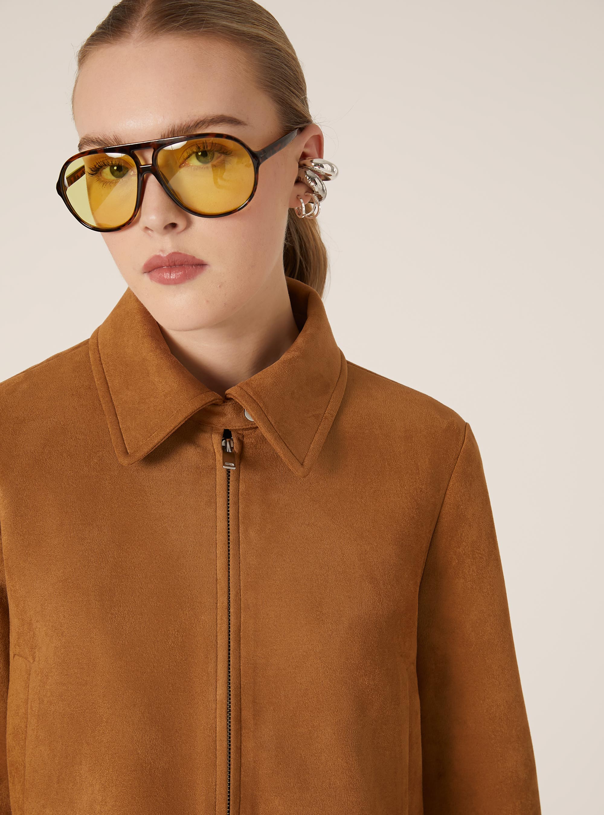 Suede-effect jacket, TB2 TOBACCO MEDIUM