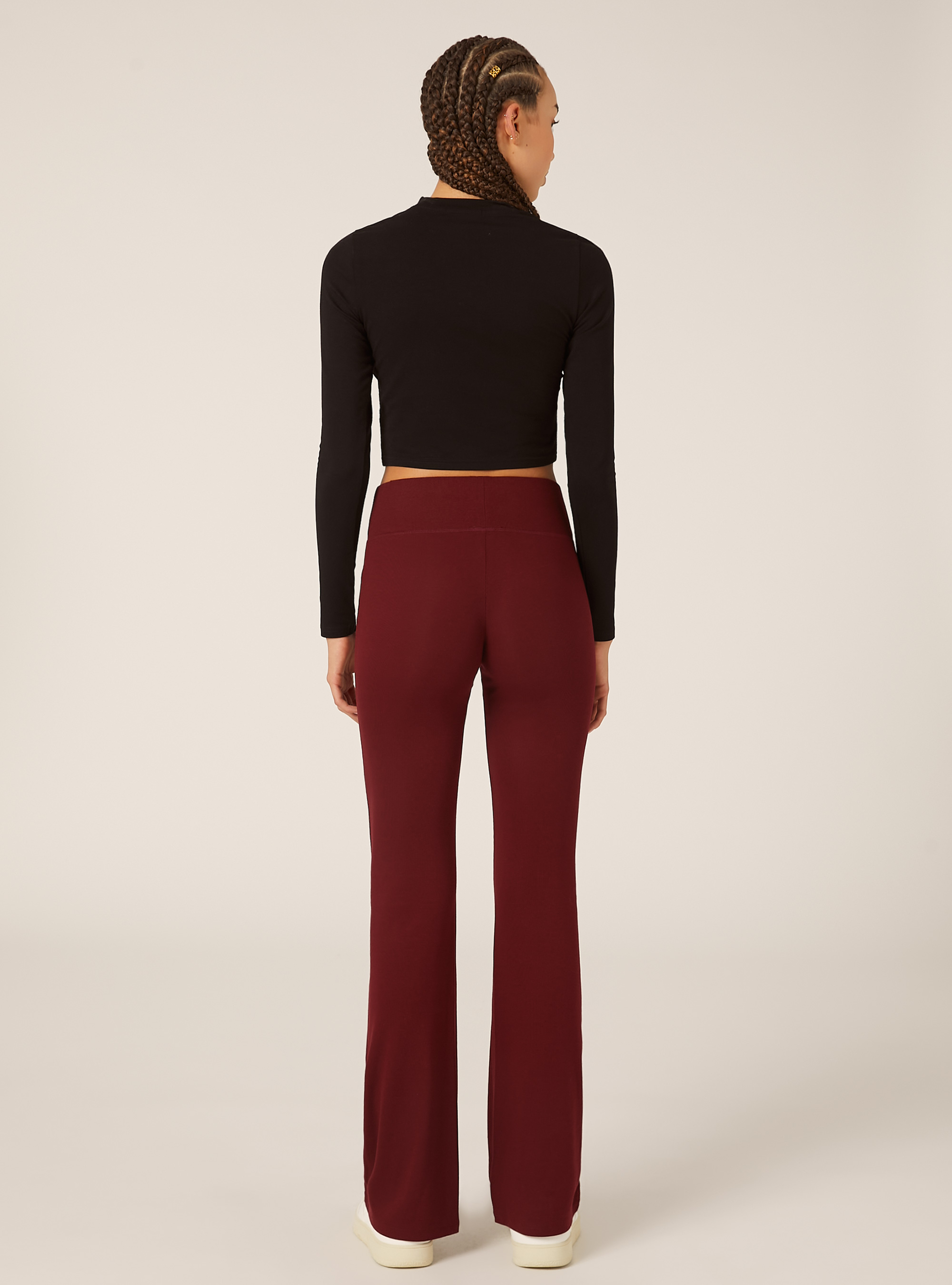 Flared leggings, BO1 BORDEAUX DARK