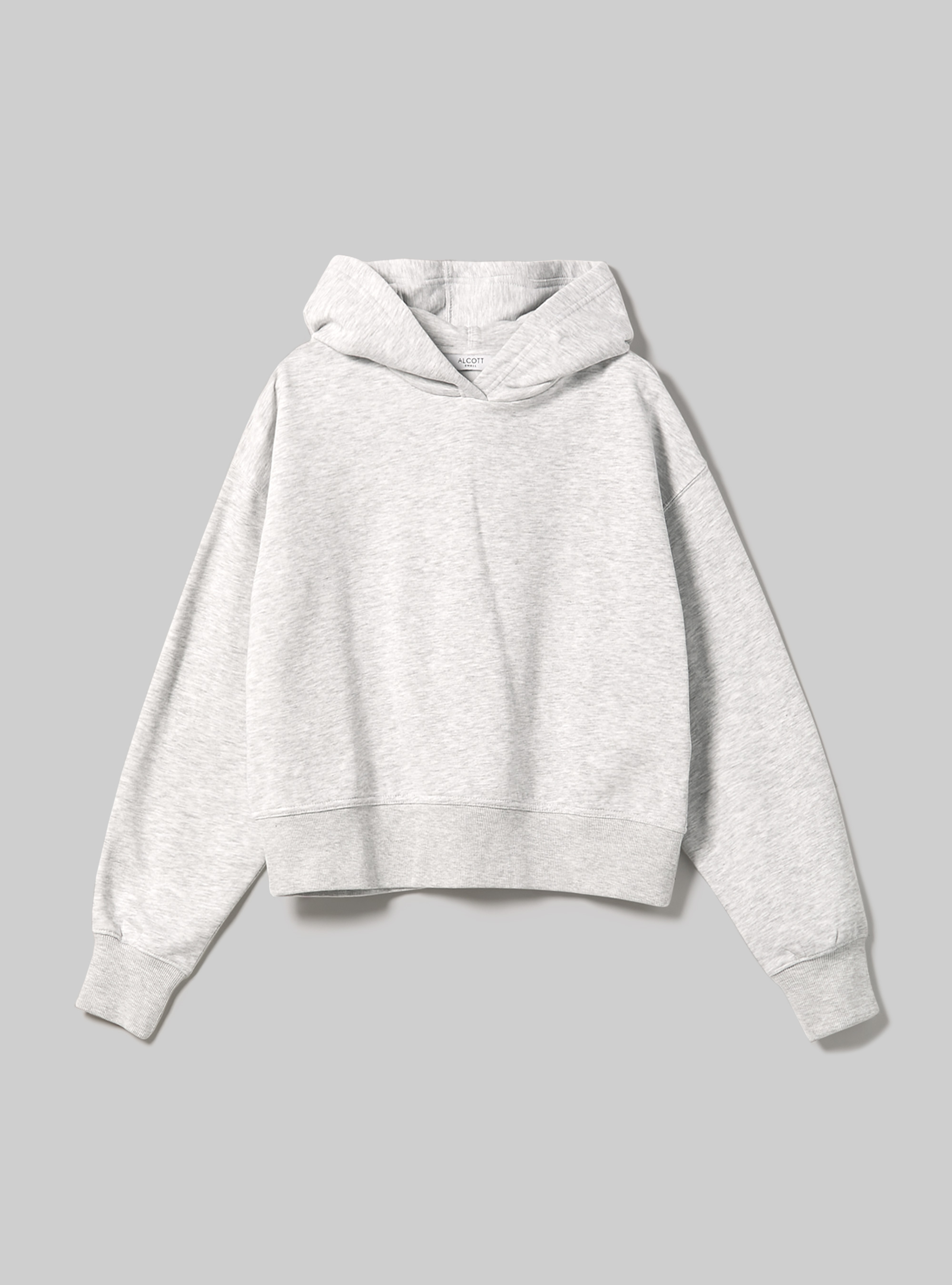 Felpa boxy fit cappuccio, MGY3 GREY MEL LIGHT
