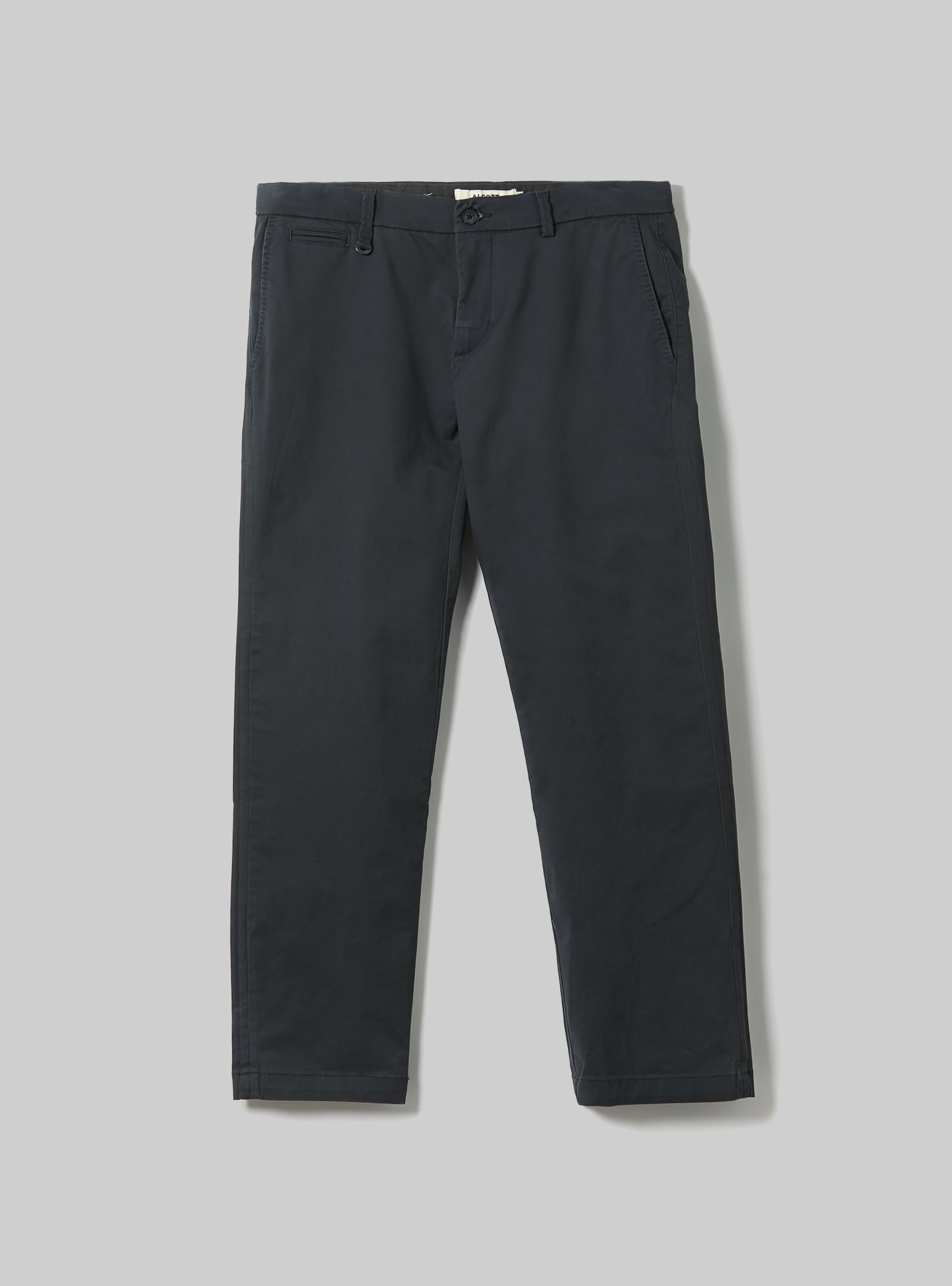 Stretch cotton twill chinos, GY1 GREY DARK