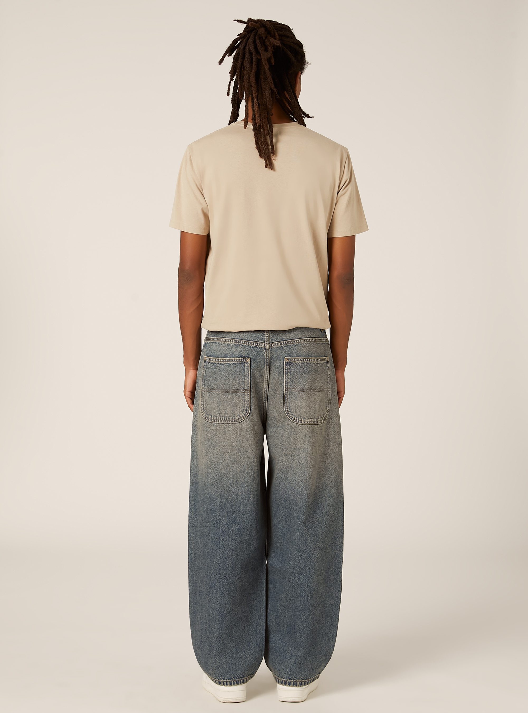 Jeans skater coupe ample, D003 MEDIUM BLUE