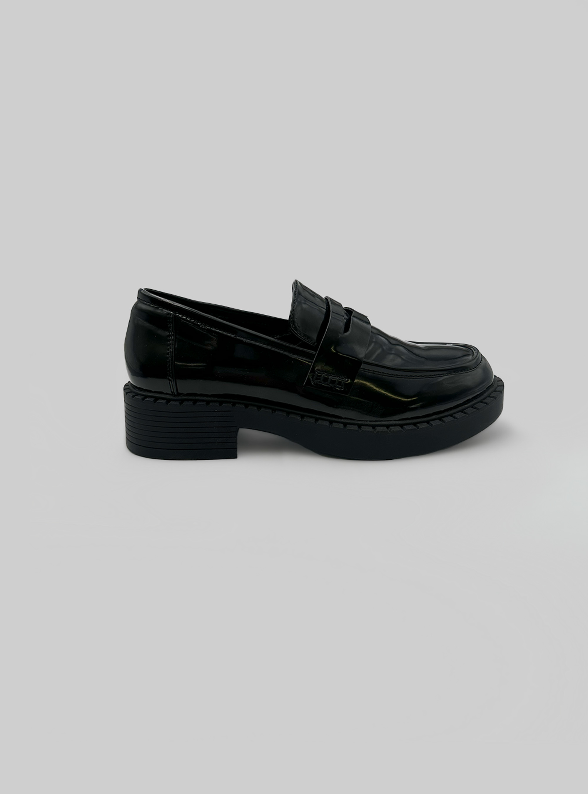 Thick-soled loafers, BK1 BLACK