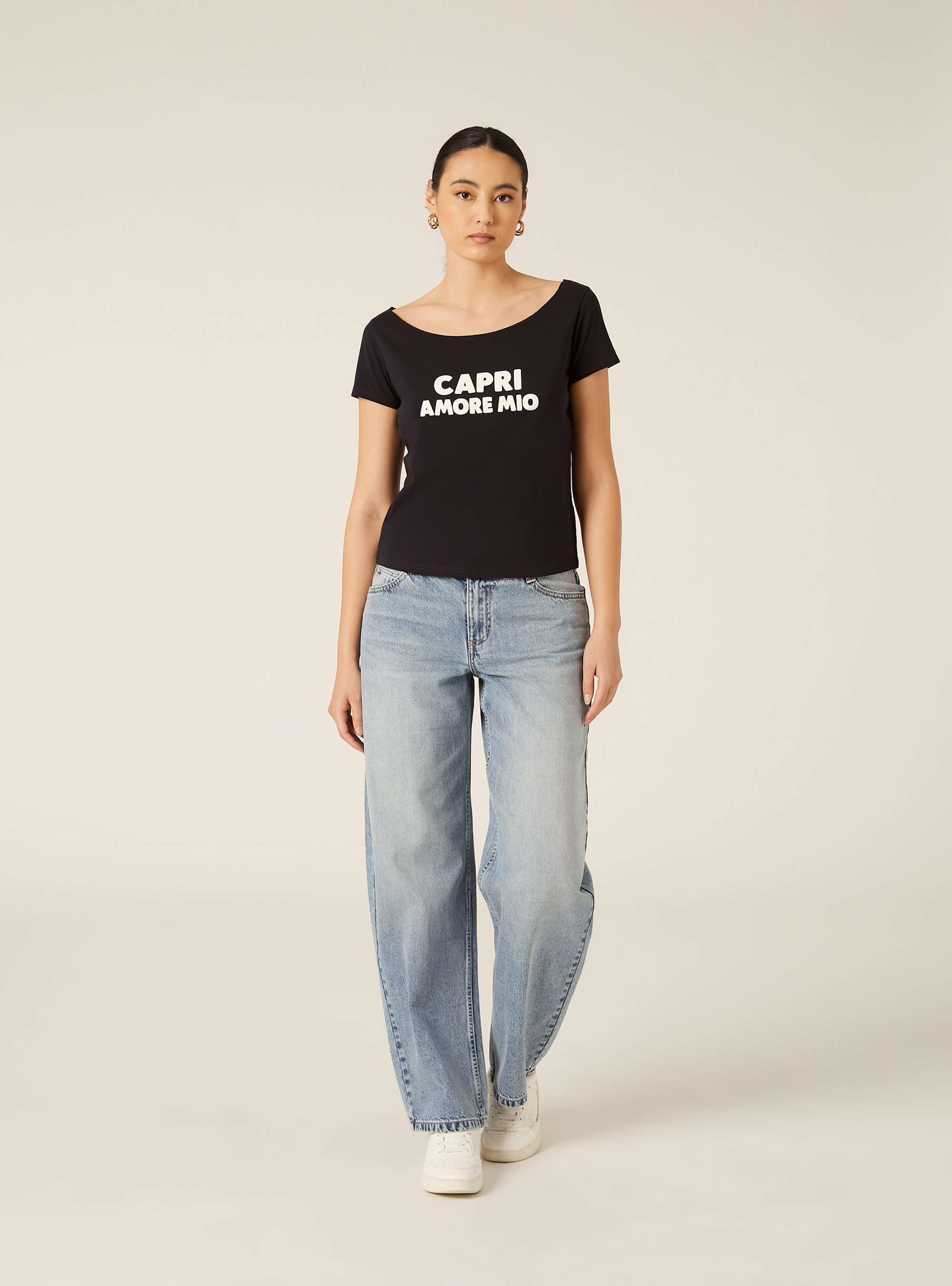 Boat Neck T-Shirt, NA1 NAVY DARK