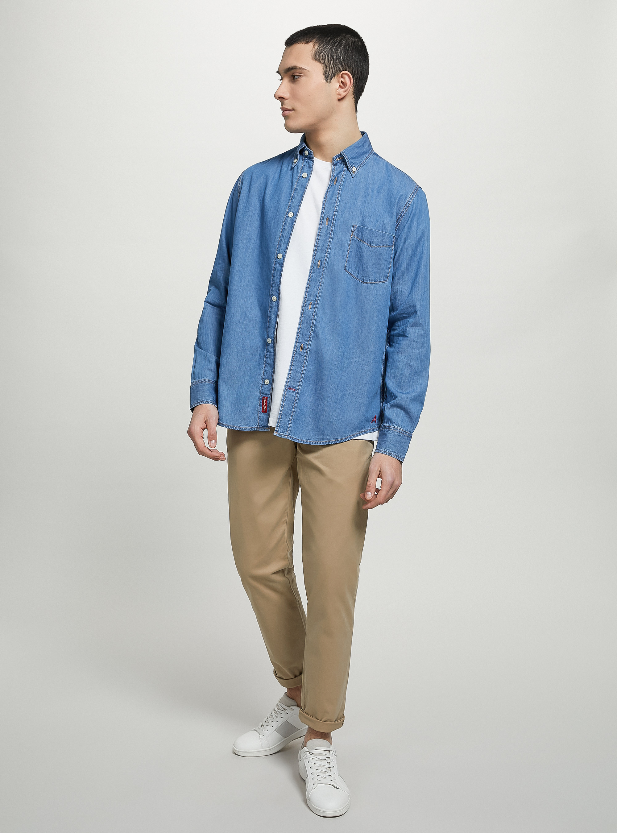 Chemise en jean, D003 MEDIUM BLUE