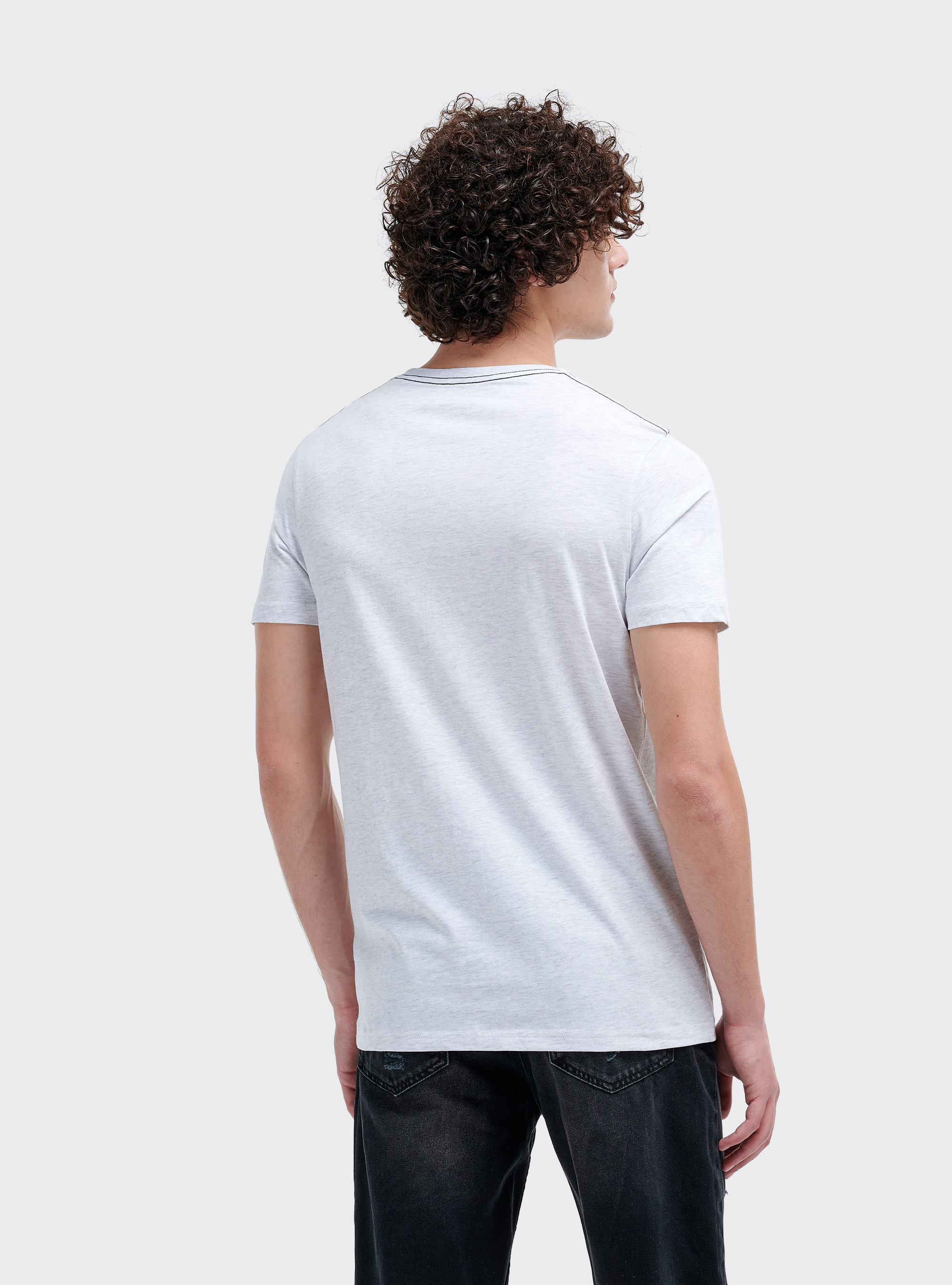 Tattoo t-shirt, C148 ICE MELANGE