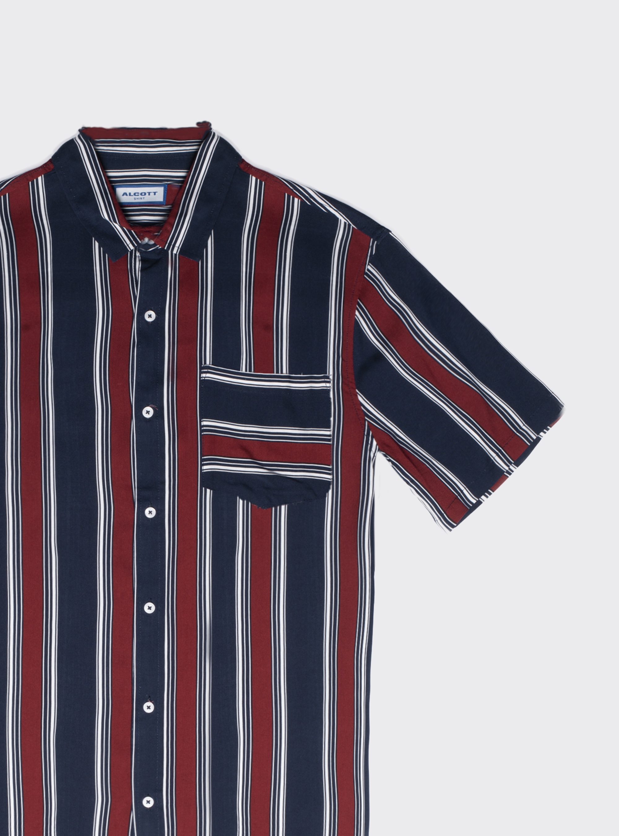 Striped short sleeves shirt, MULTICOLOR