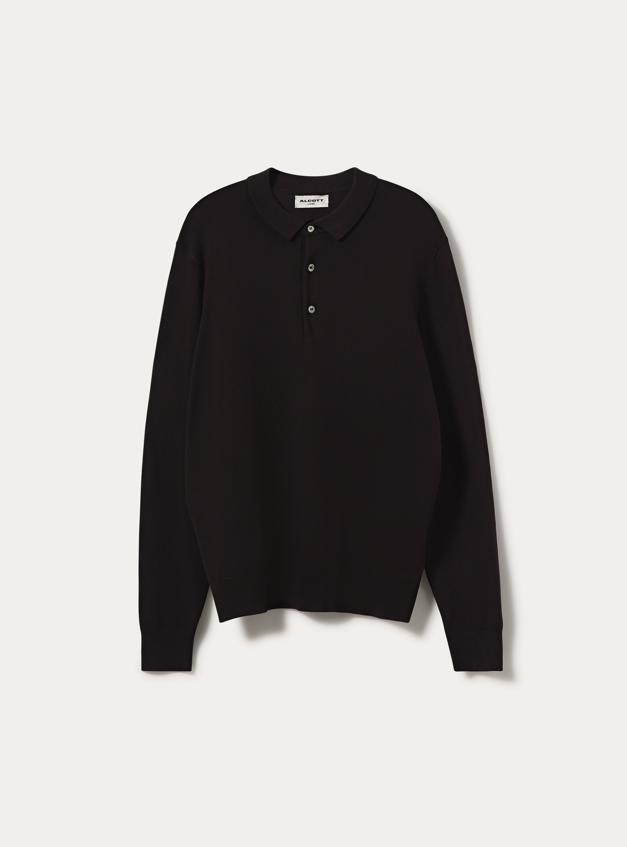Polo in maglia  in viscosa, BR1 BROWN DARK