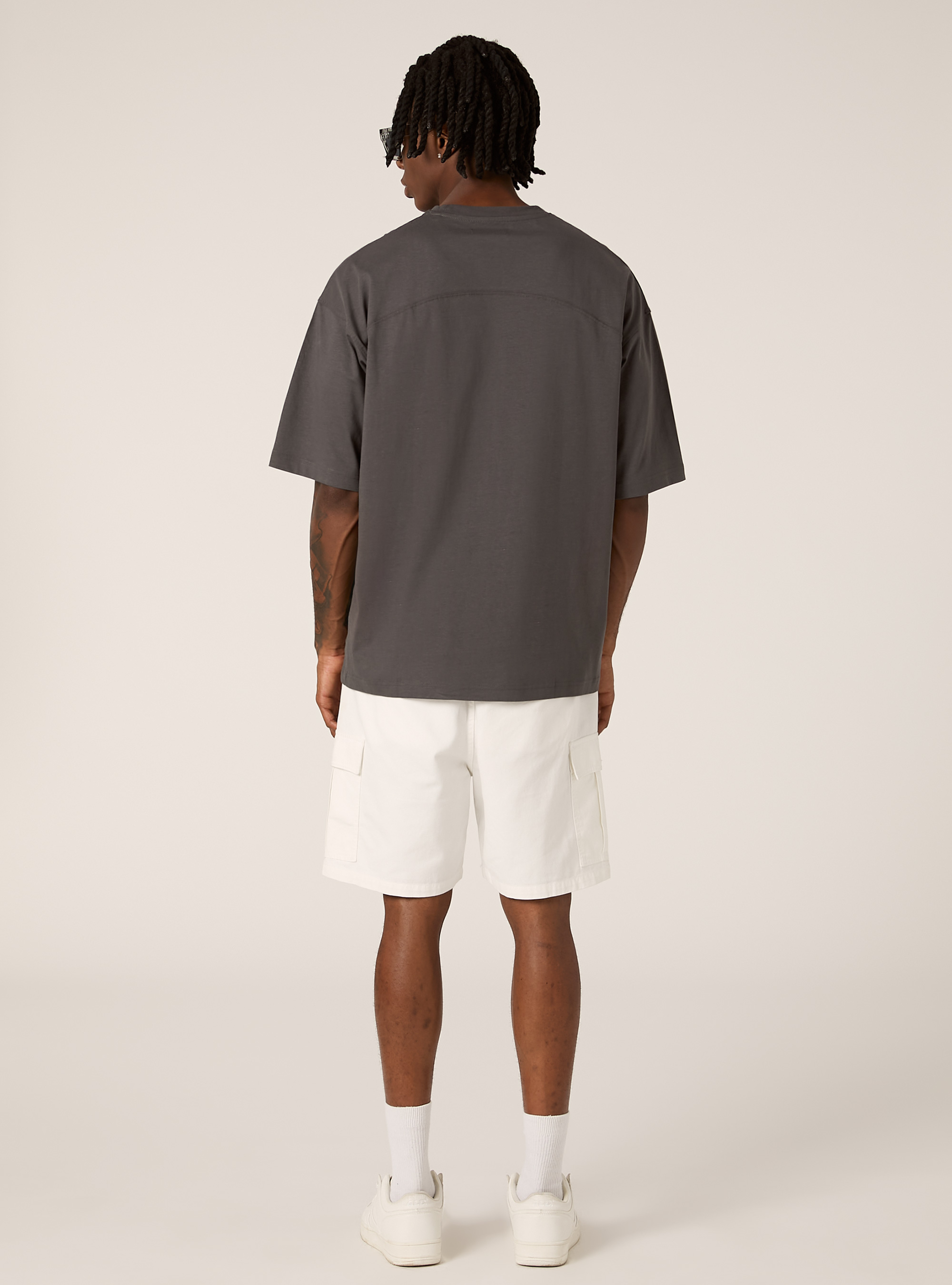 Tee-shirt &agrave; la coupe large, GY1 GREY DARK