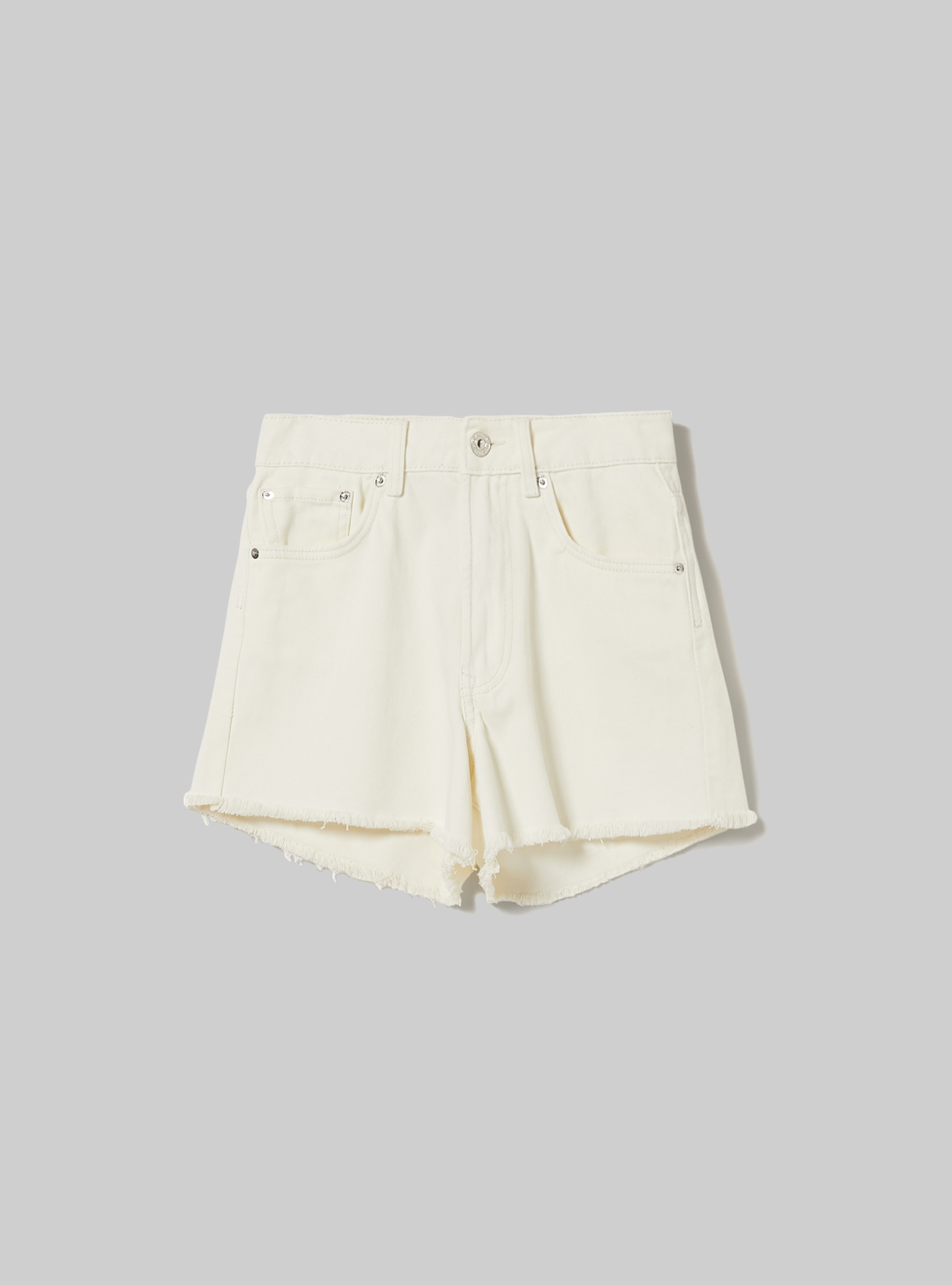 Coloured raw cut shorts, WH1 OFF WHITE