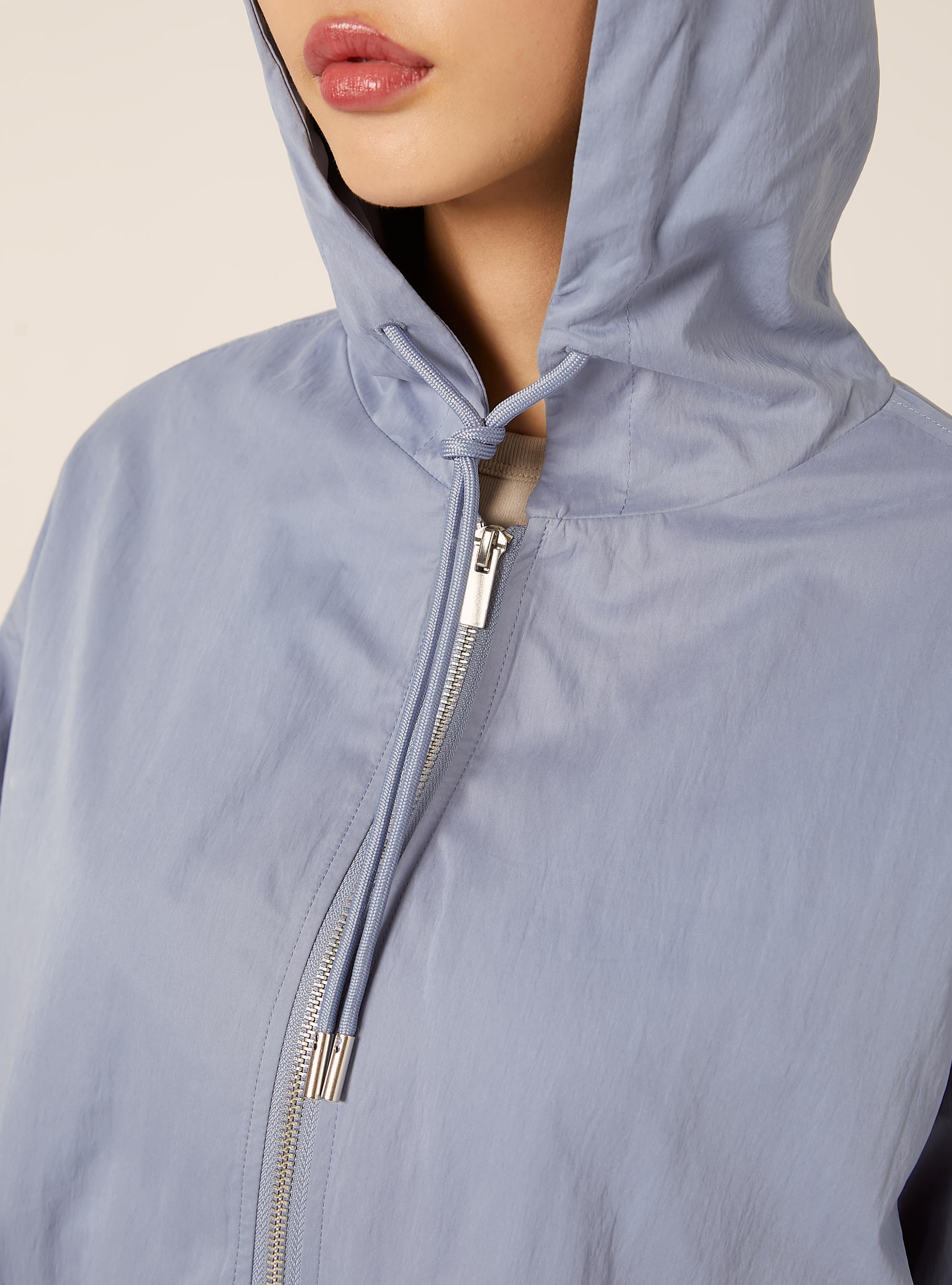 Giacca cappuccio balloon fit, AZ1 AZURE DARK