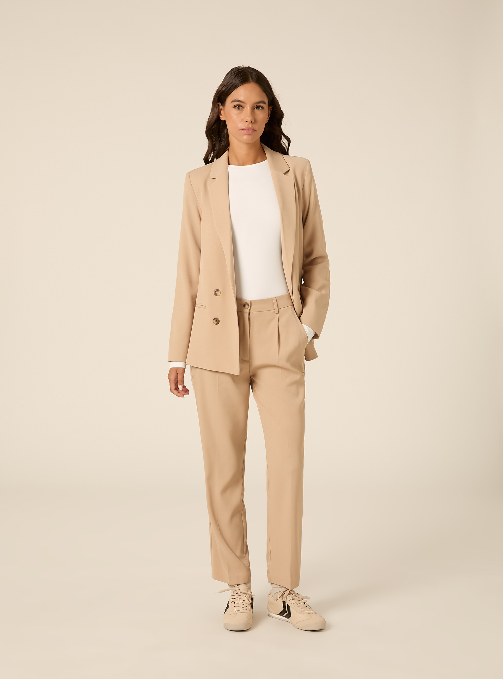 Pantaloni con pence, BG2 BEIGE MEDIUM