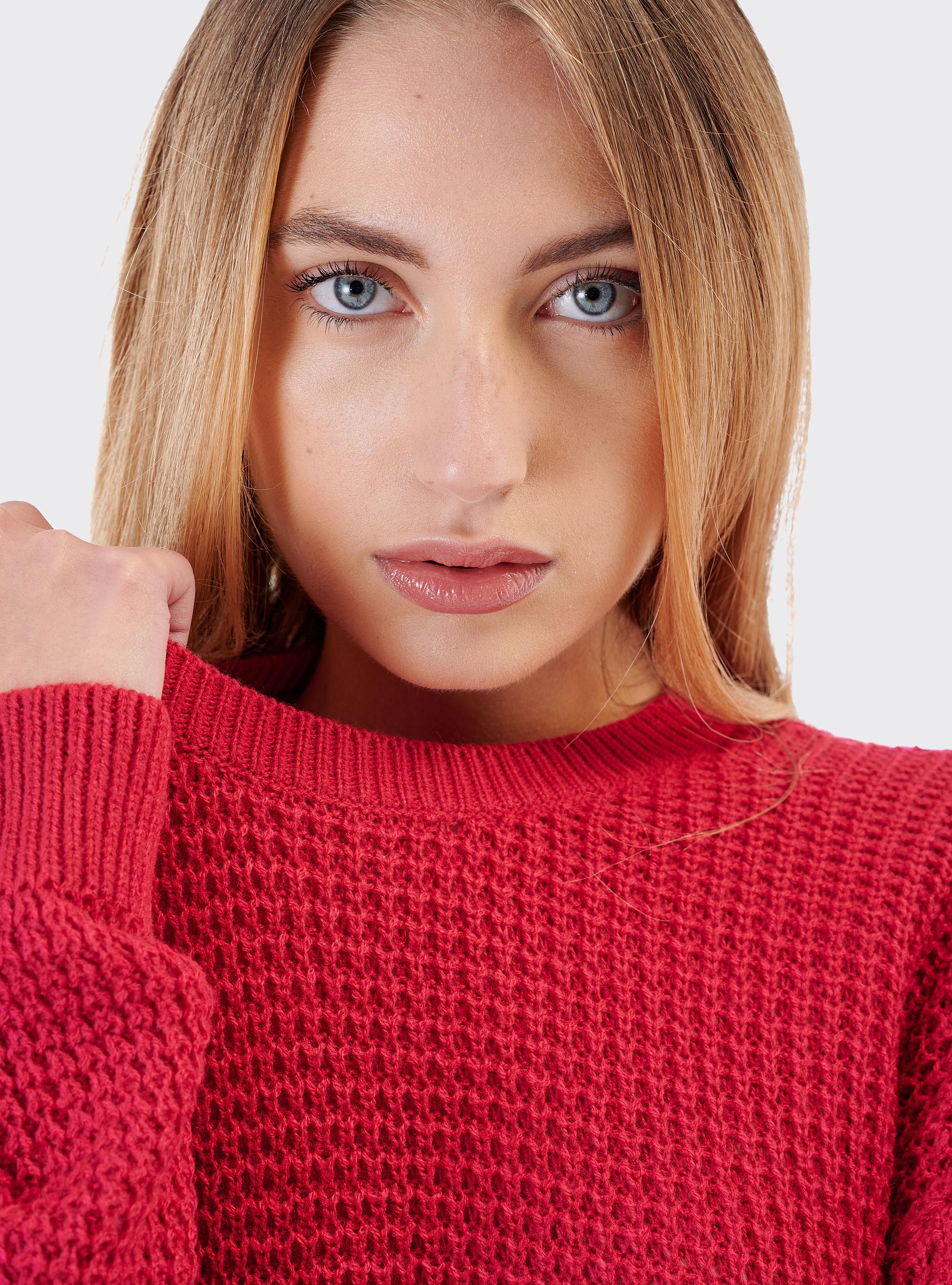 Oversized pullover, C448 FUXIA