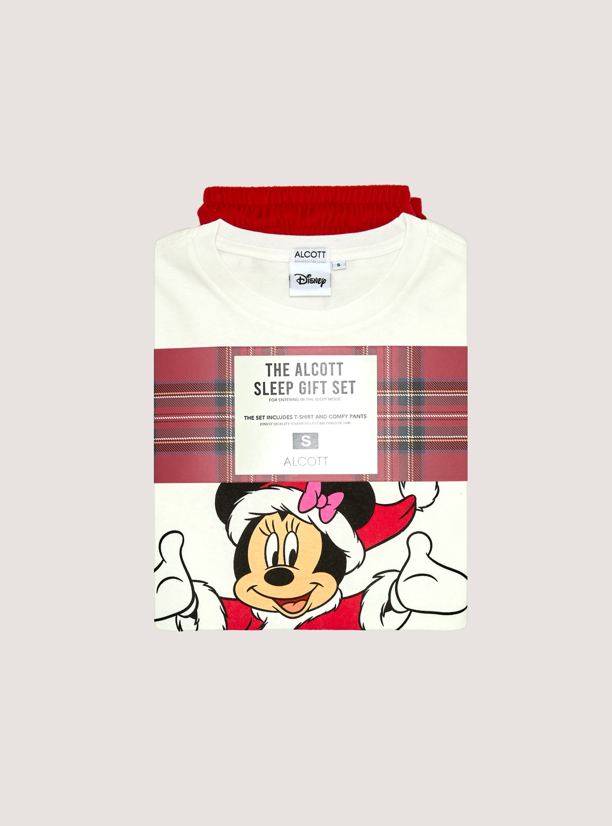 Pigiama minnie claus interlock ciniglia, WH2 WHITE