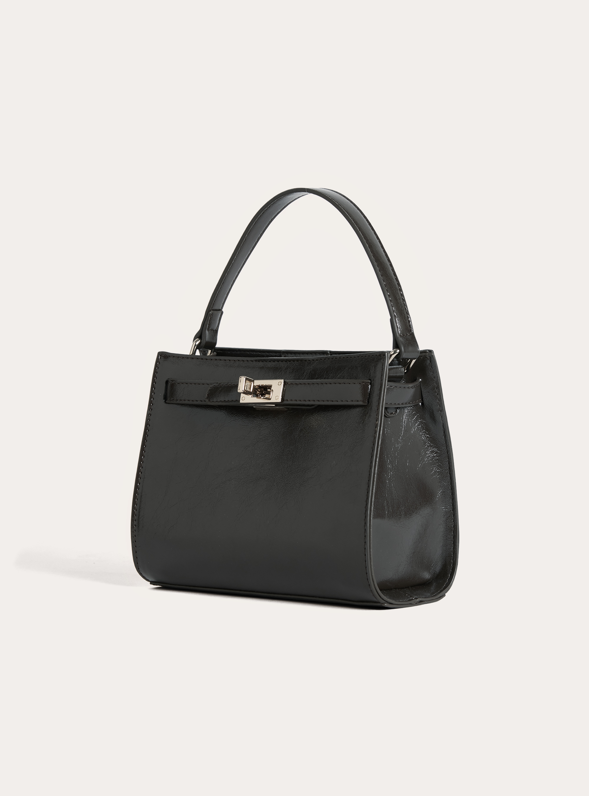 Borsa a tracolla con fibbia, BK1 BLACK