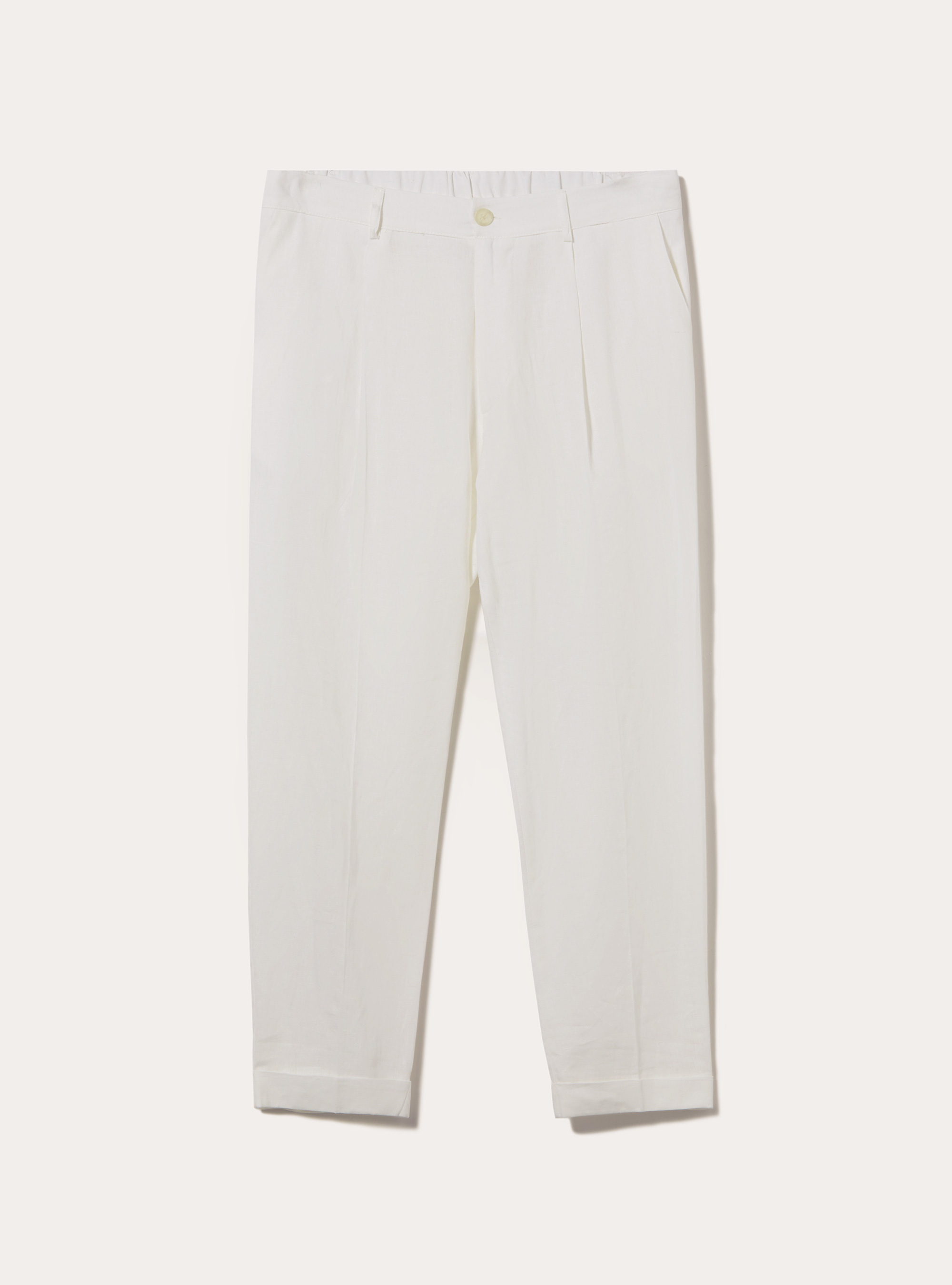 Pantaloni in misto lino, WH2 WHITE