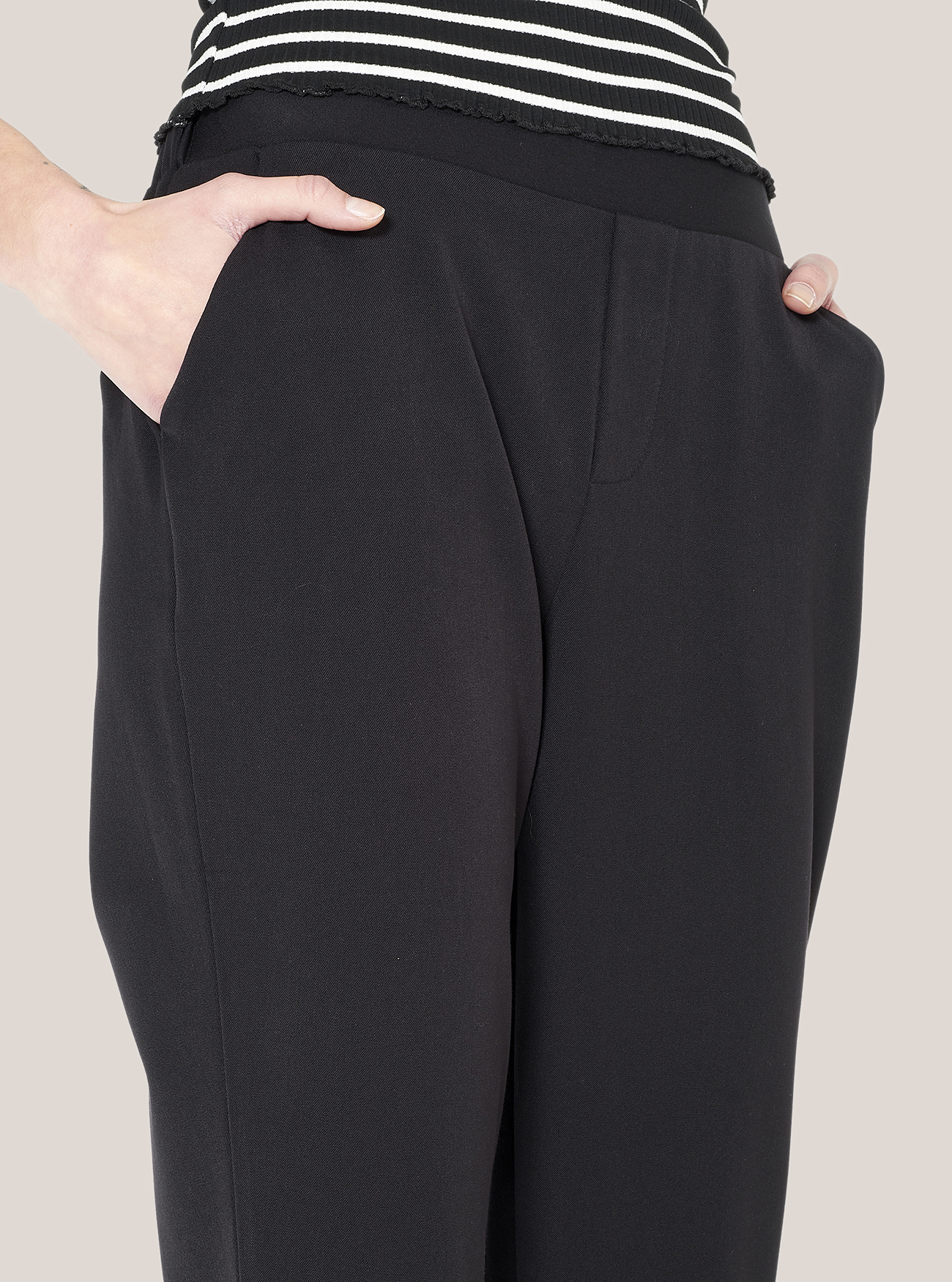 Pantalone tinta unita, C101 BLACK