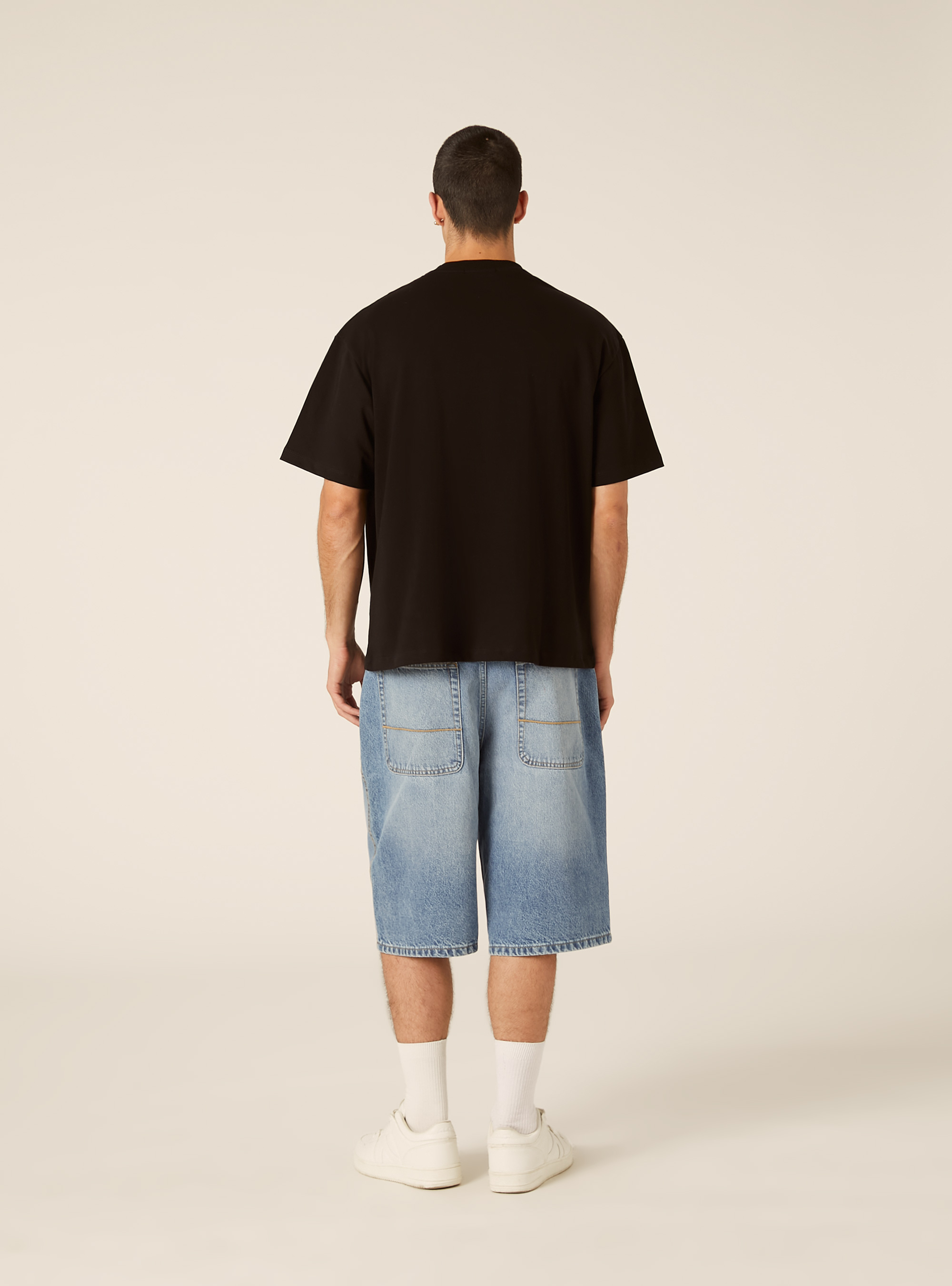 Printed Boxy Fit T-Shirt, BK1 BLACK