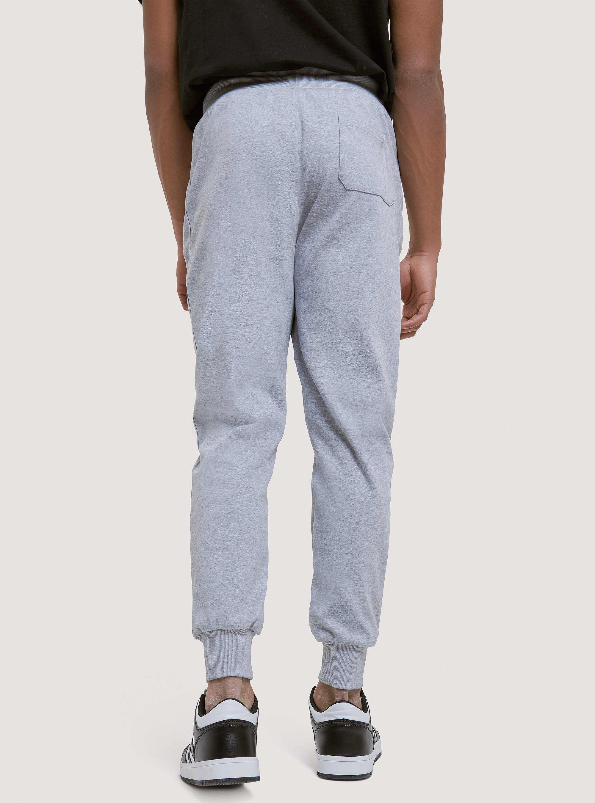 Pantalones de jogging de algodón, GRIS CLARO MELANGE