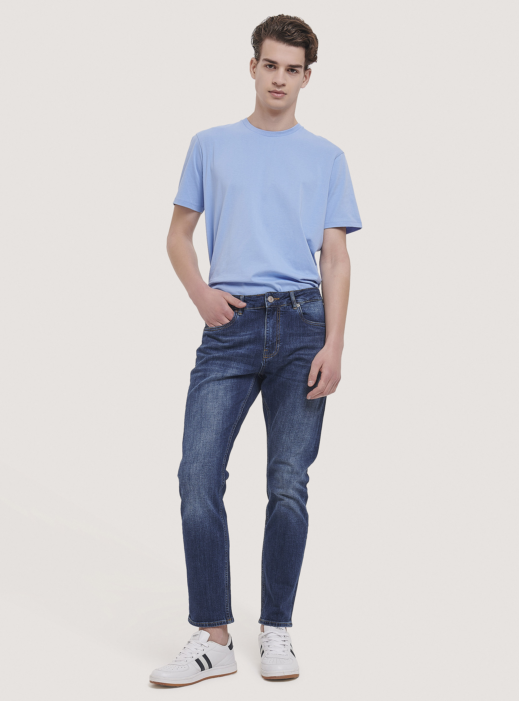 Jeans slim fit, D001 DEEP BLUE