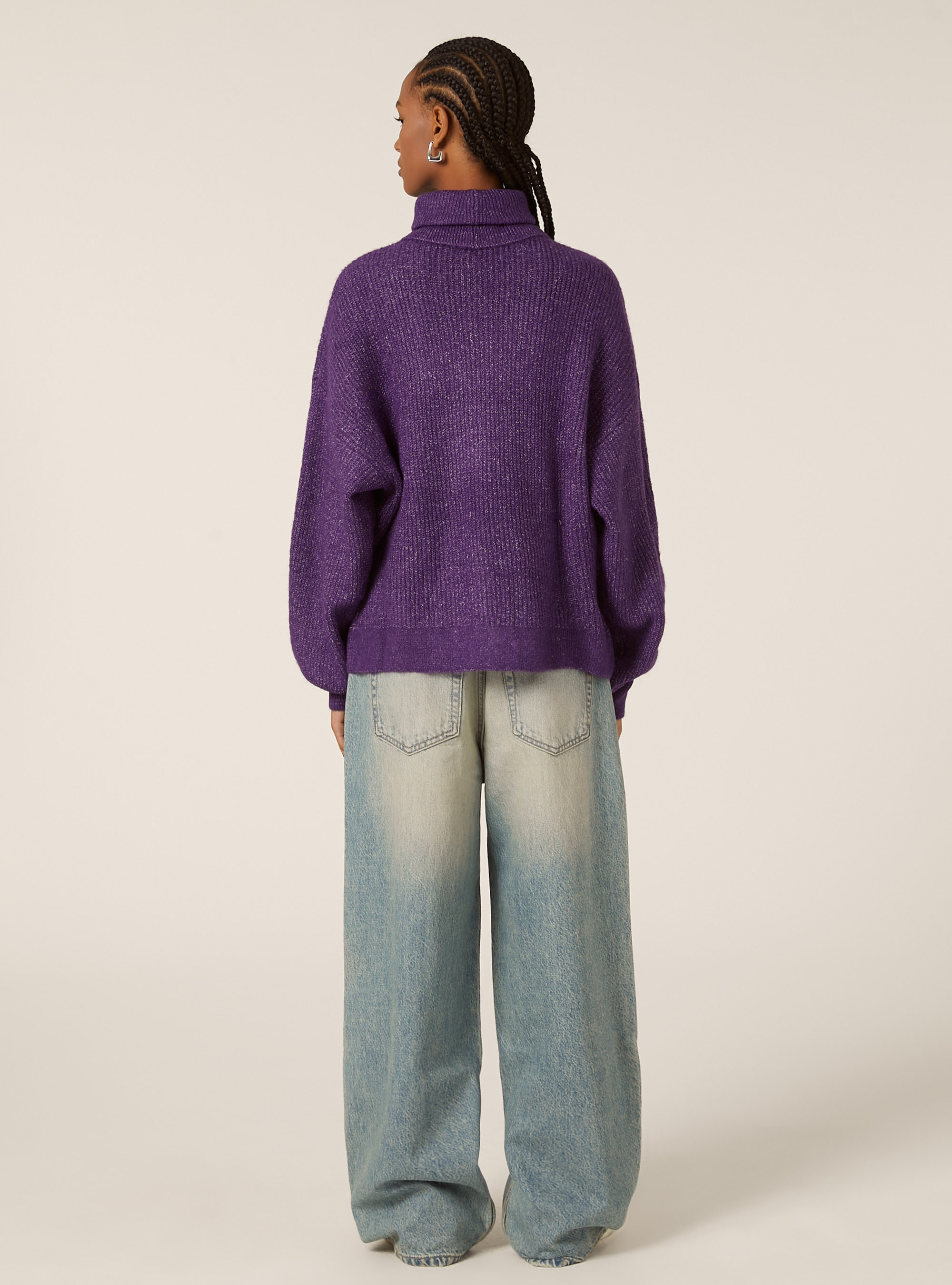 Pullover colloalto costa inglese, VI1 VIOLET DARK