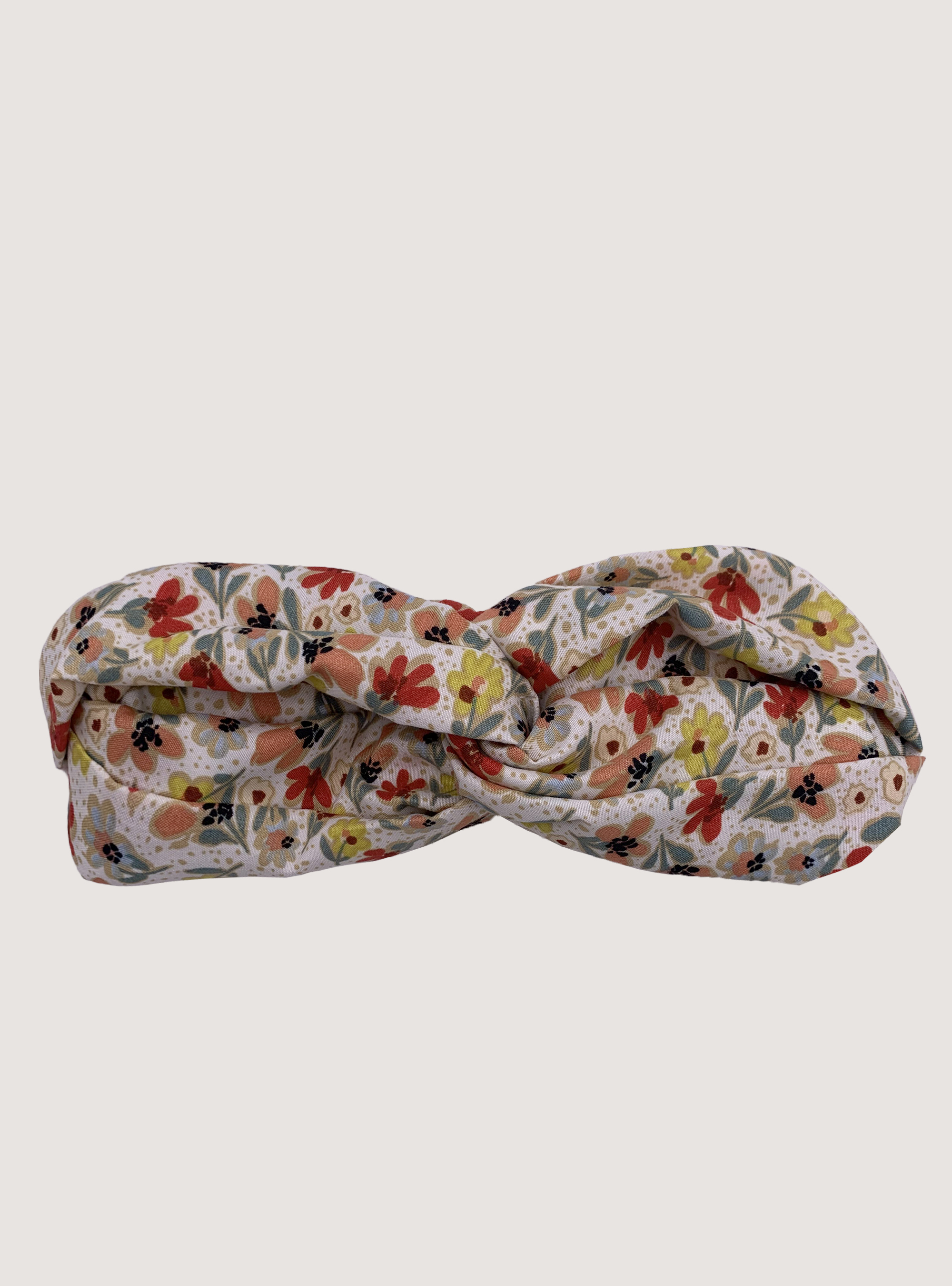 Fascia per capelli a fantasia, FL099 FLOWER WHITE