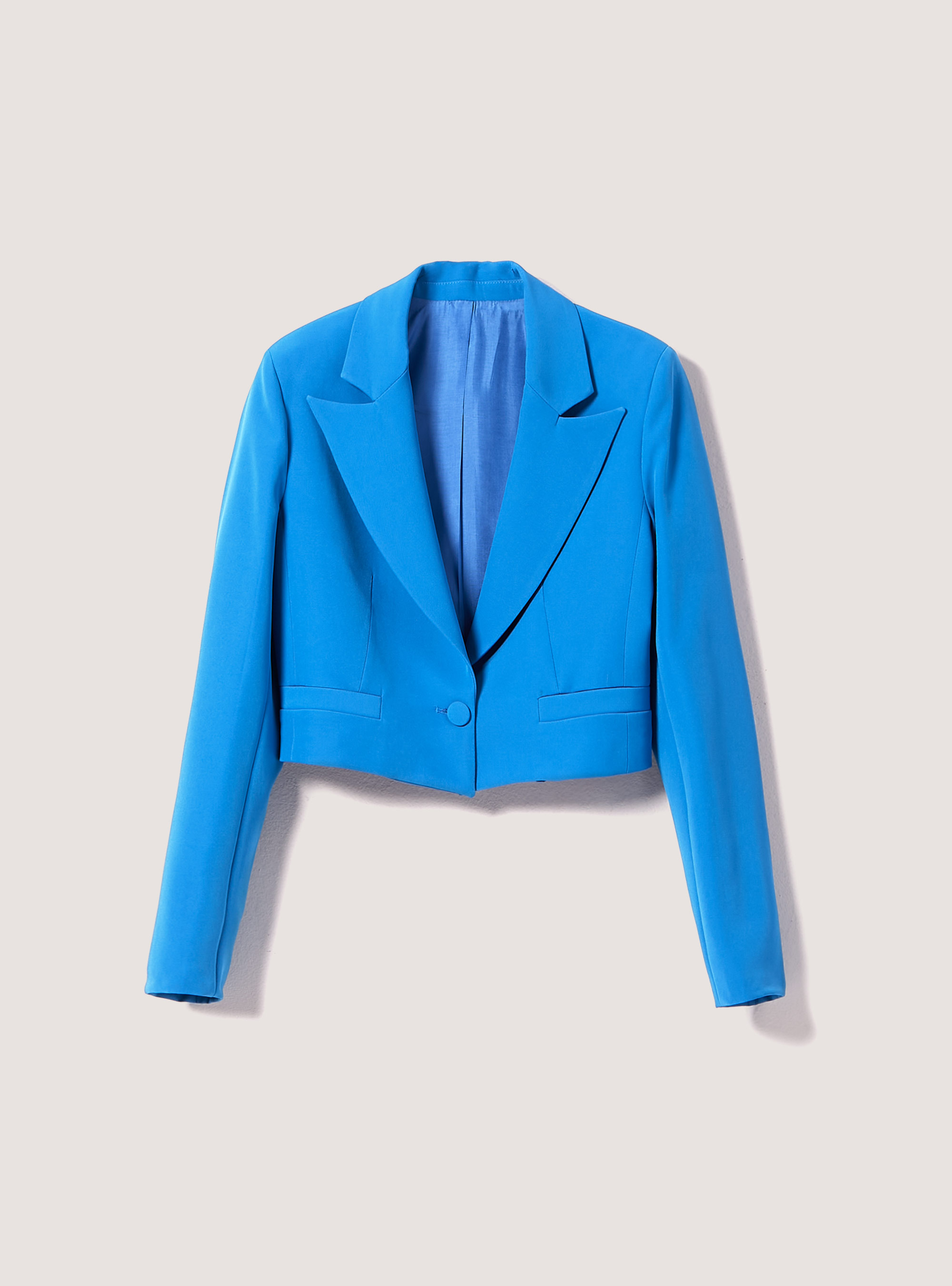 Blazer cropped Made in Italy, AZ2 AZURE MEDIUM