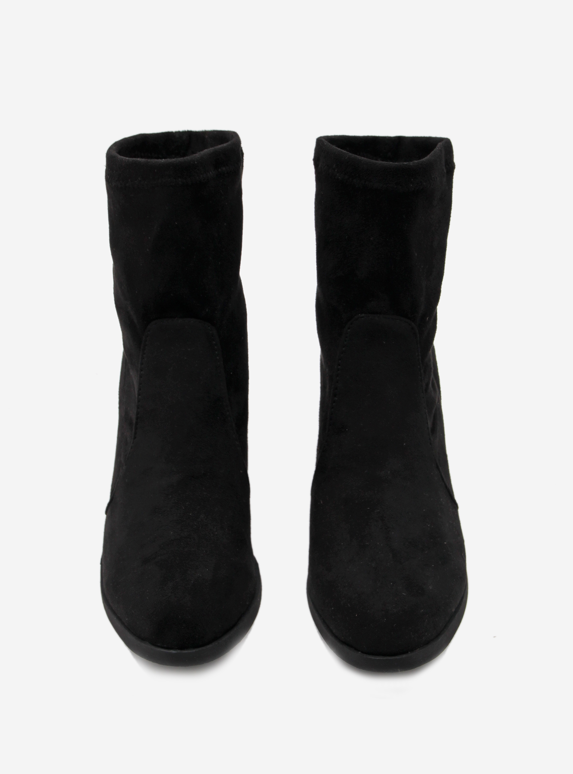 BOTAS TOBILLERAS CON TACÓN, NEGRO