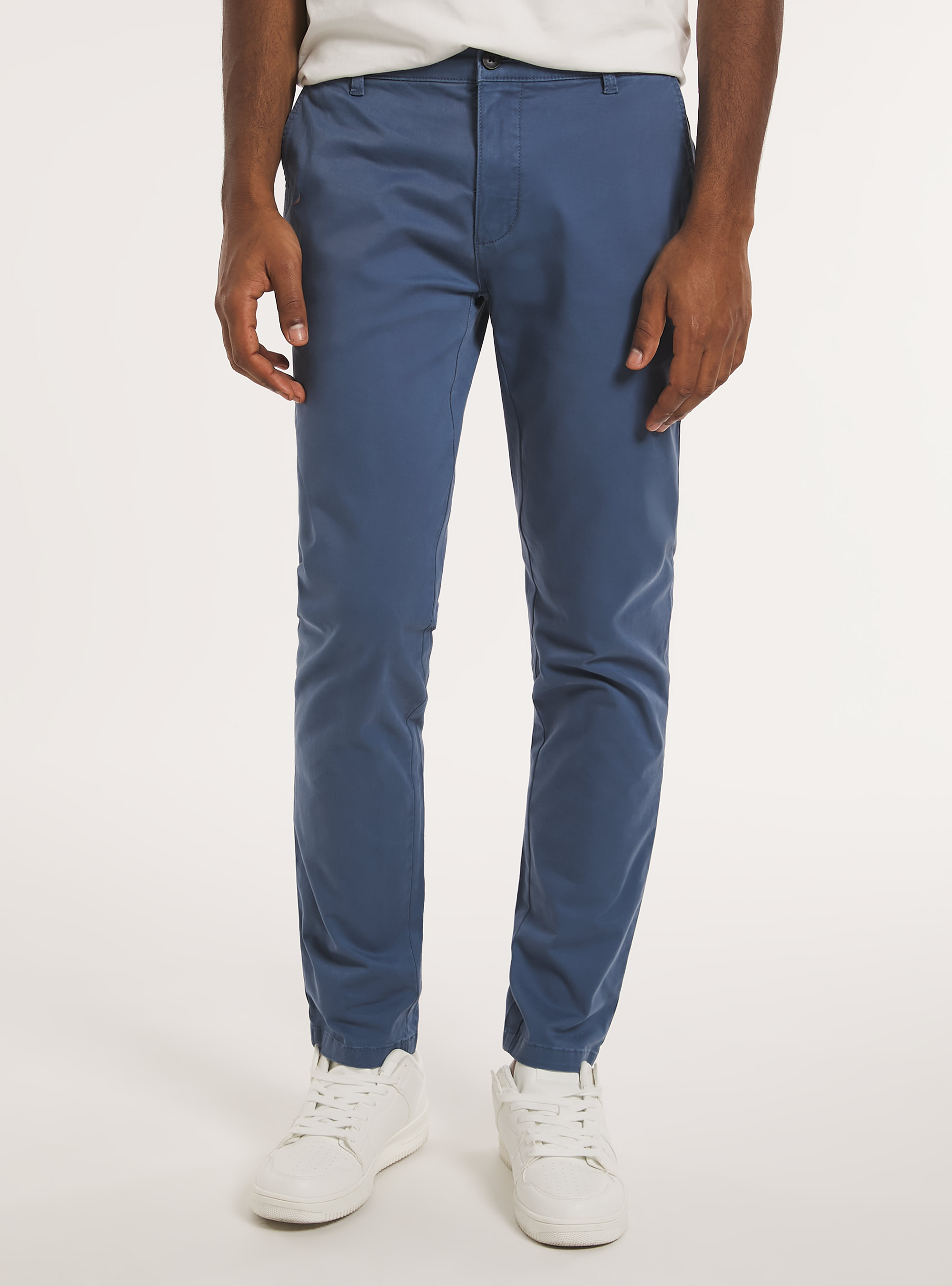 Skinny fit stretch twill chinos, AZ1 AZURE DARK