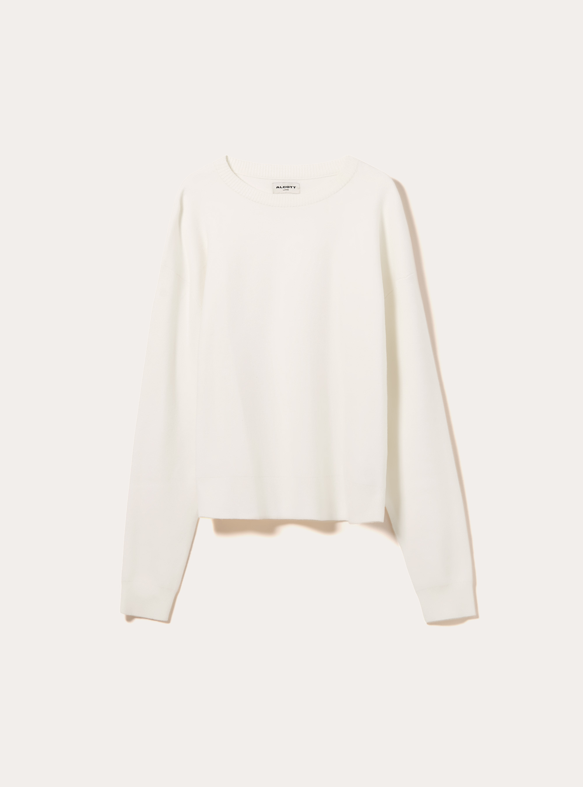 Jersey suave de corte cuadrado, WH2 WHITE