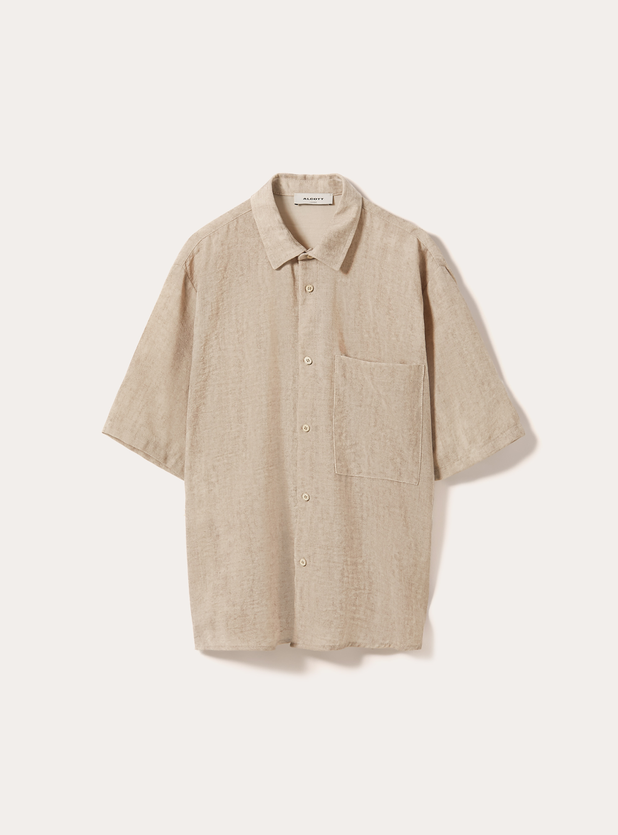 Chemise avec boutons &agrave; effet marbr&eacute;, BG2 BEIGE MEDIUM