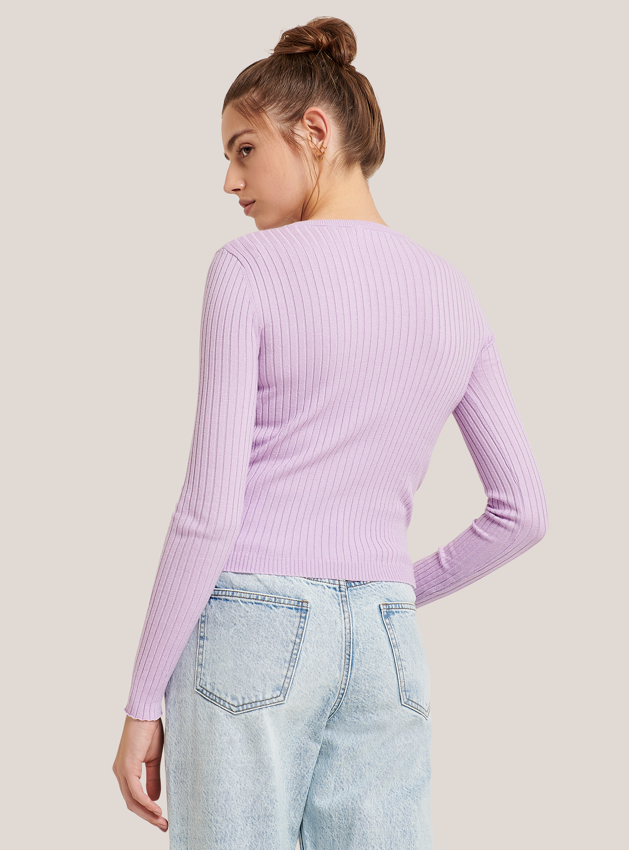 Jersey acanalado, C3303 LILLAC