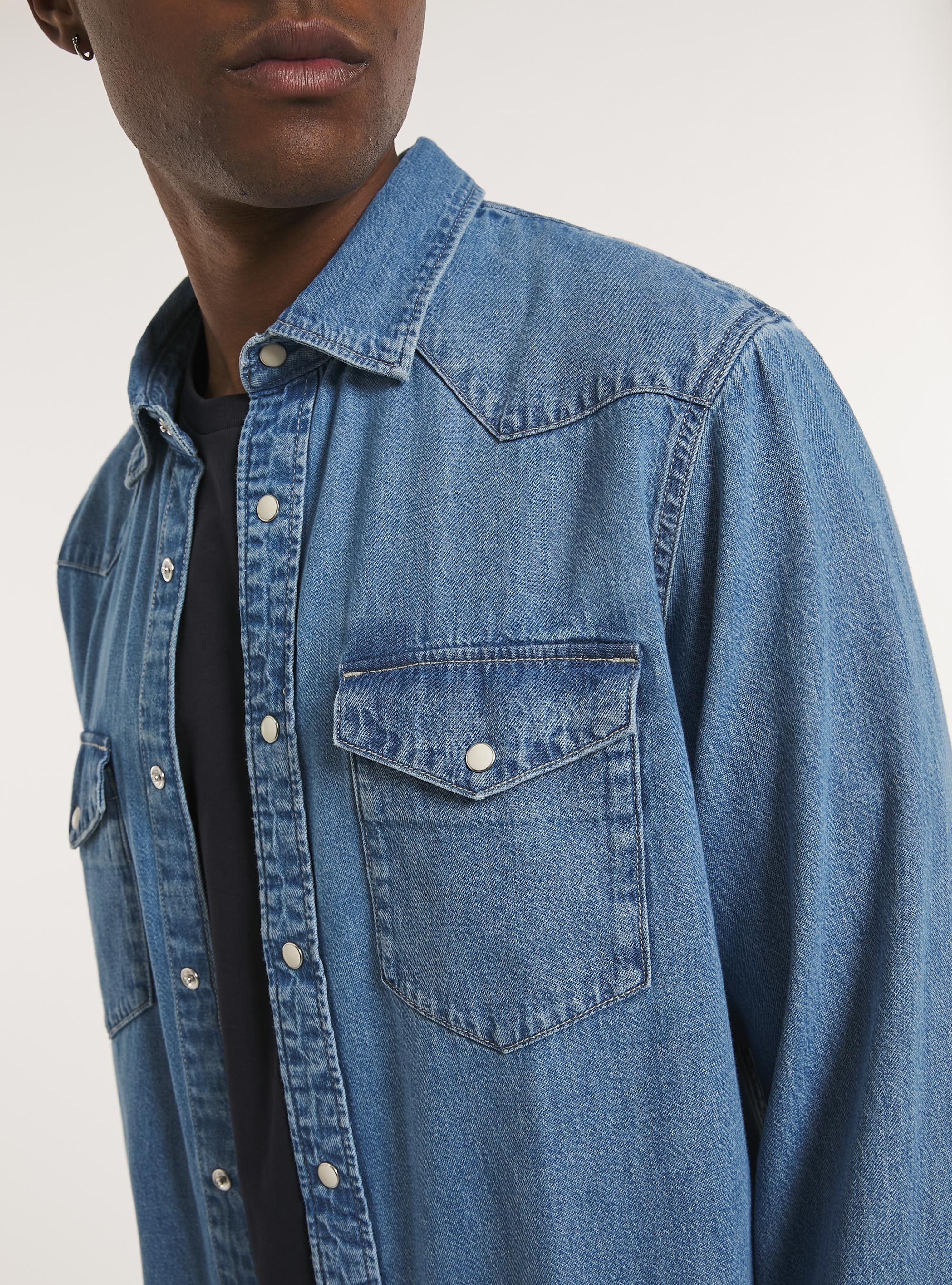 Denim shirt, D005 LIGHT BLUE