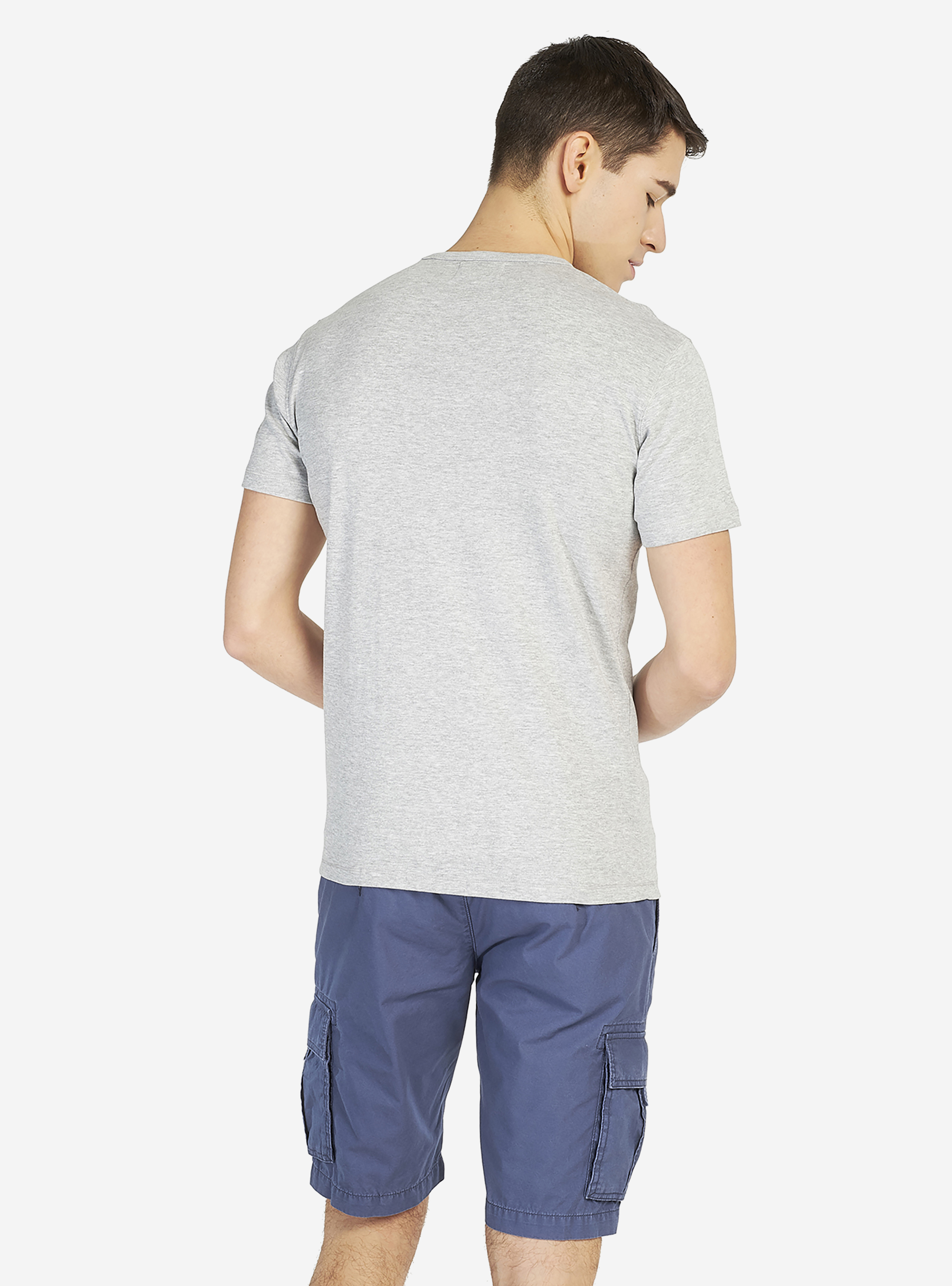 Camisa cómoda elástica, GRIS CLARO MELANGE