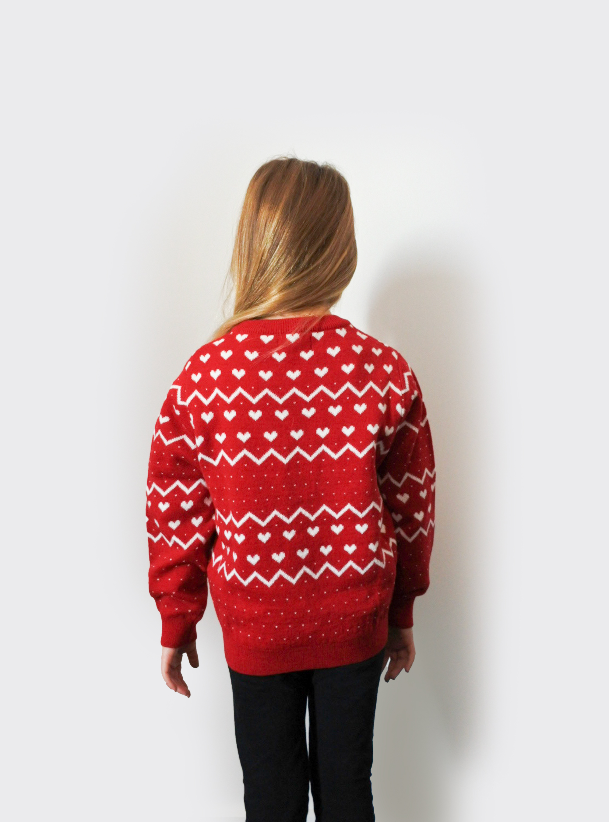 Pullover natalizio per bambino in misto lana, RED
