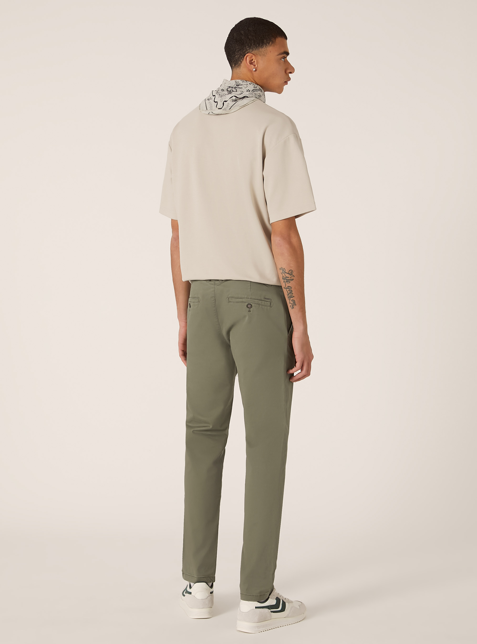 Skinny fit stretch twill chinos, KY2 KAKY MEDIUM