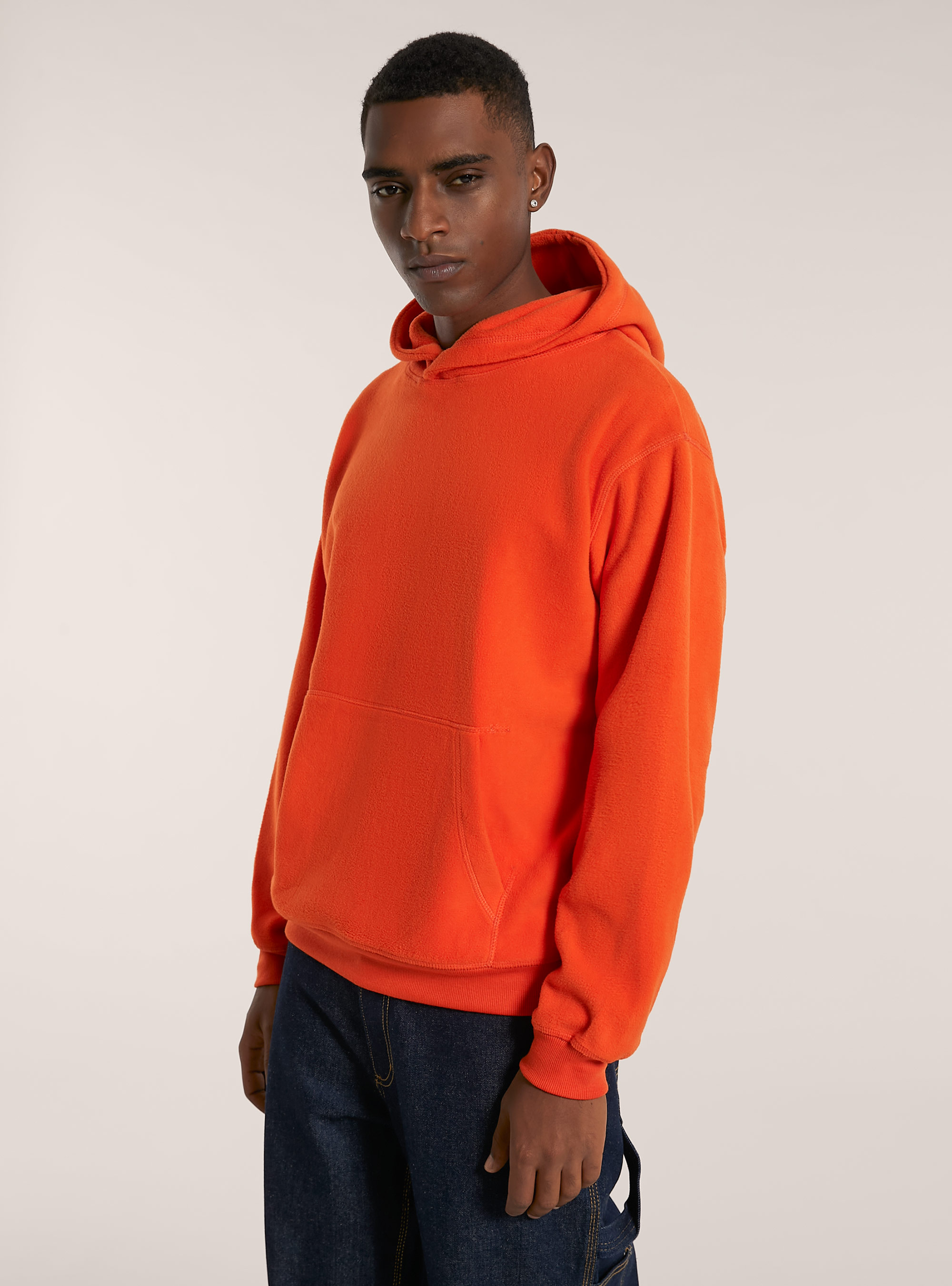 Kapuzenpulli aus Polarfleece, OR2 ORANGE MED.