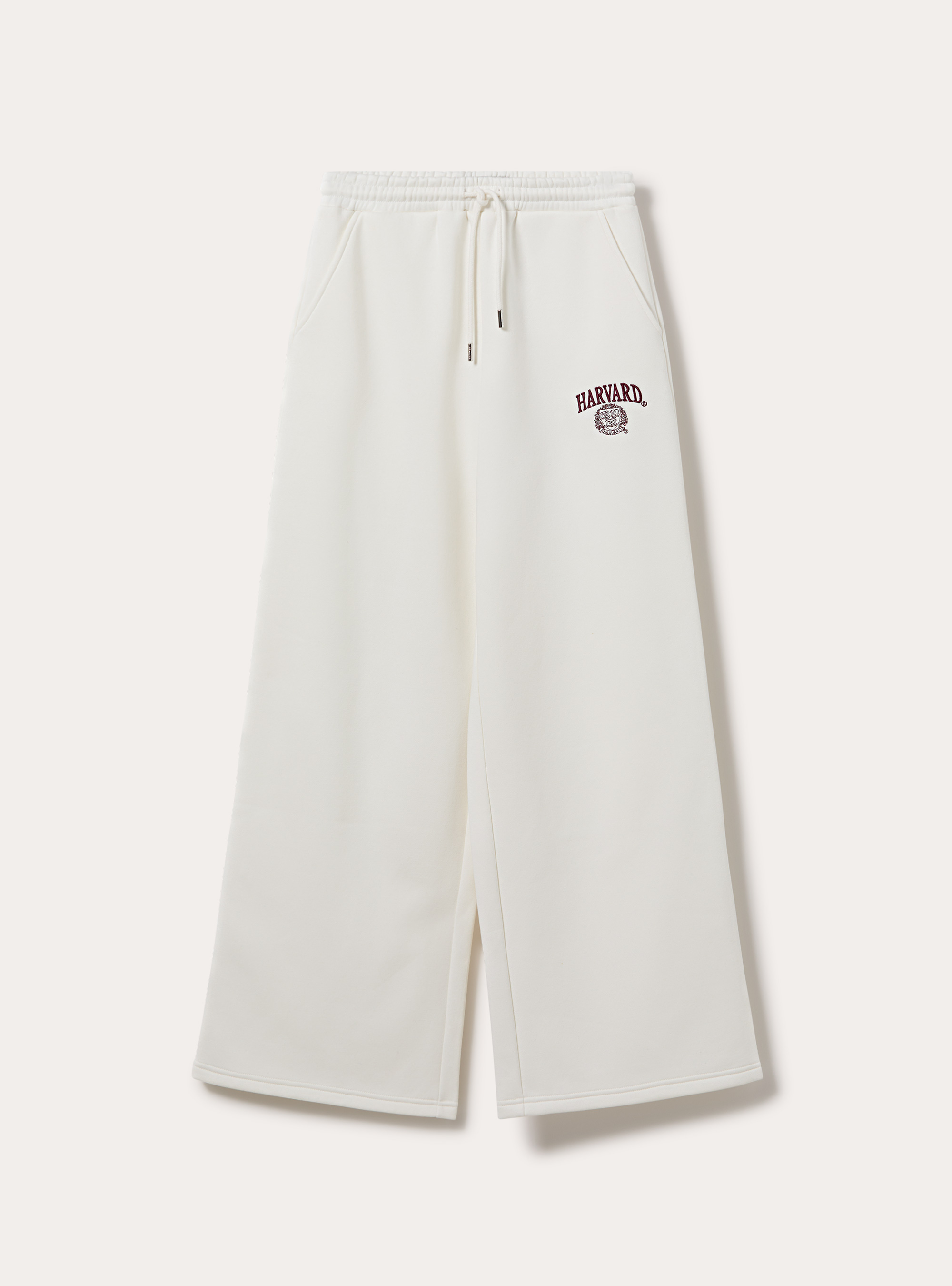 Pantaloni wide leg licenza harvard, PANNA