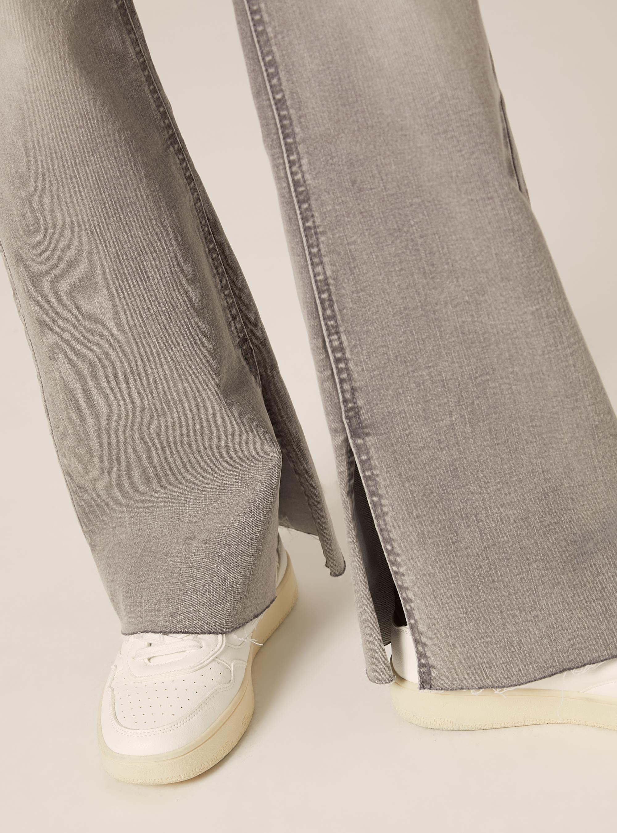 High-waisted flare jeans, D00G GREY