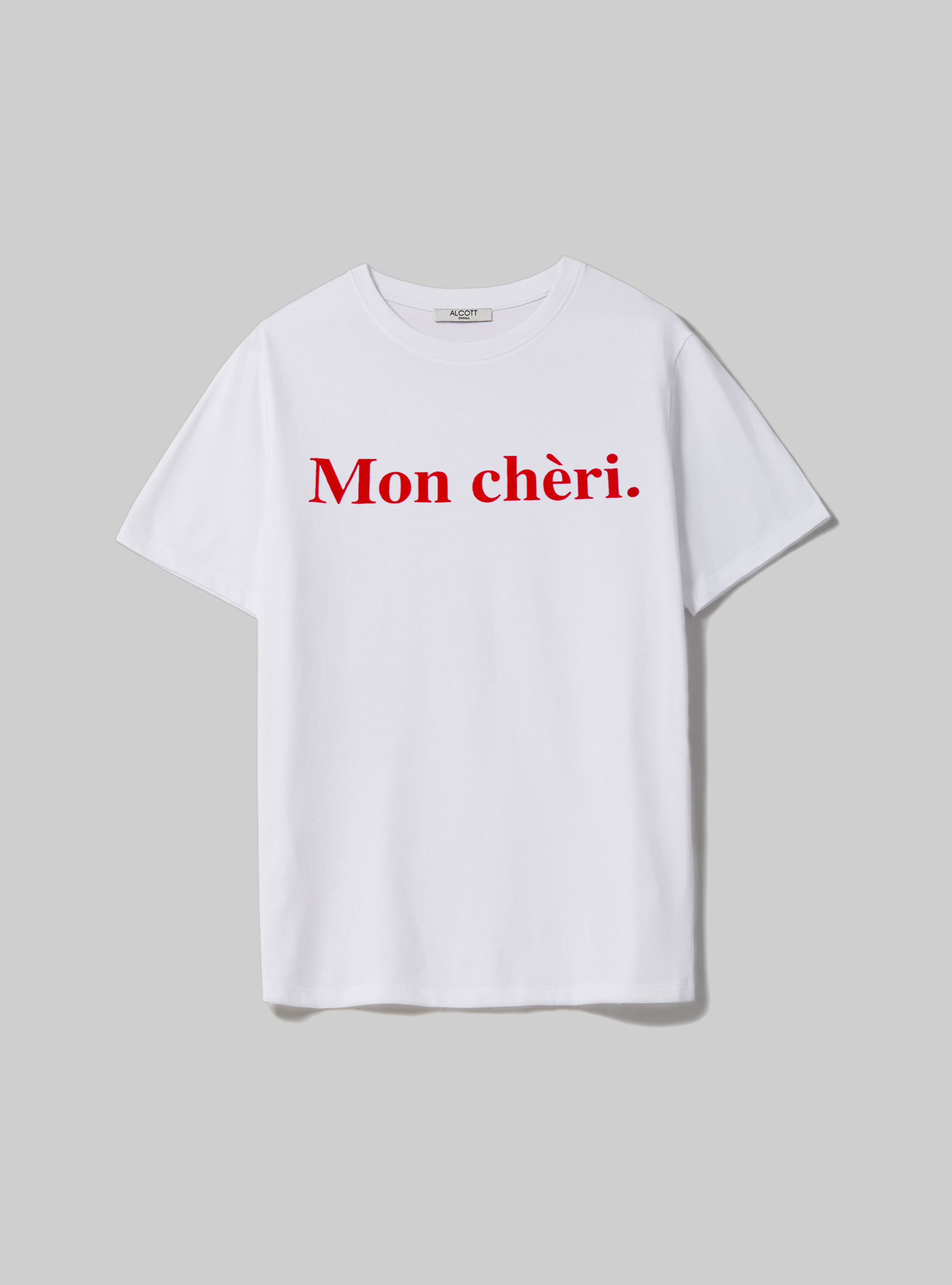 T-shirt with lettering print, WH3 WHITE