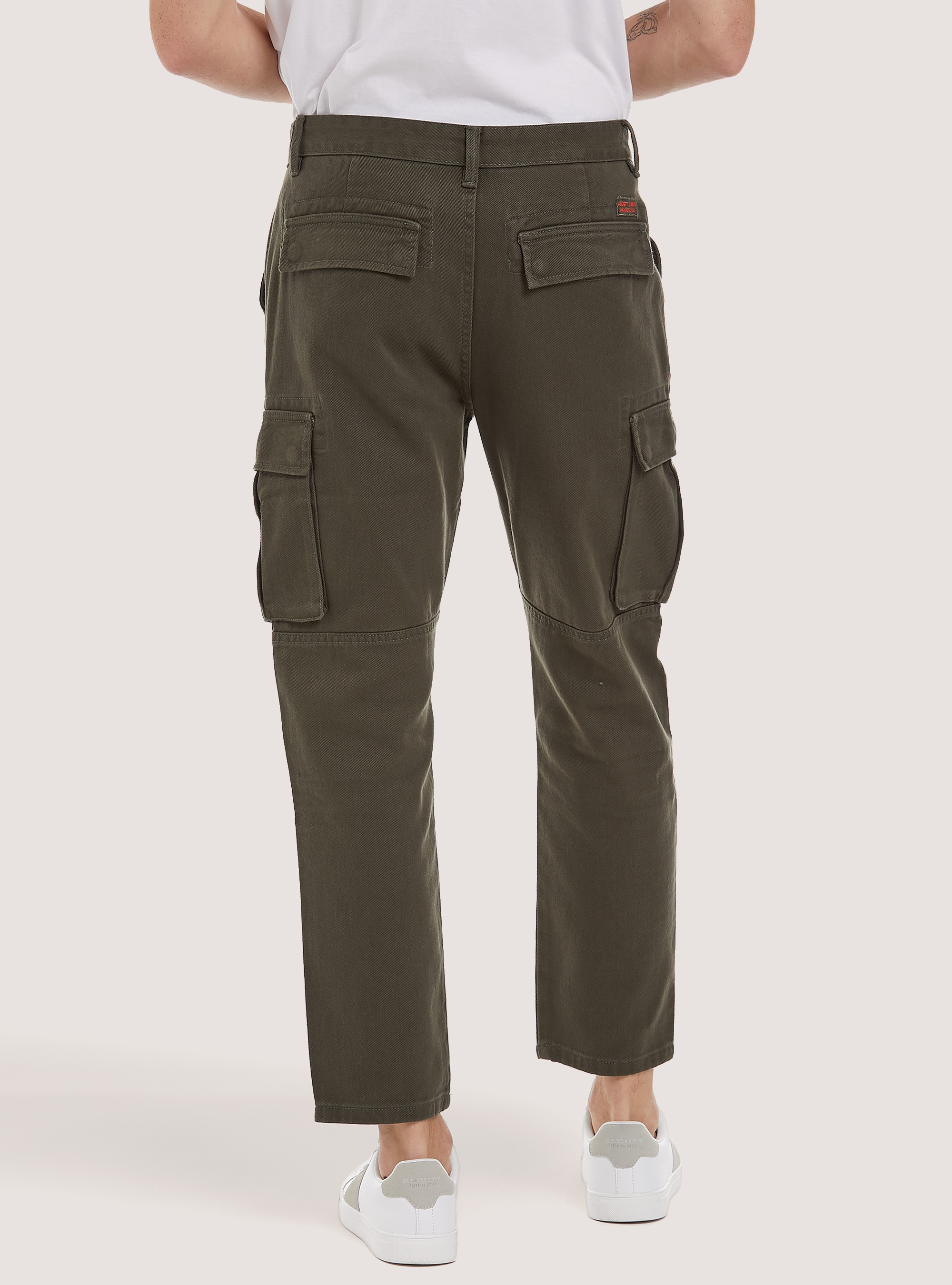 Army twill cargo trousers, KY1 KAKY DARK