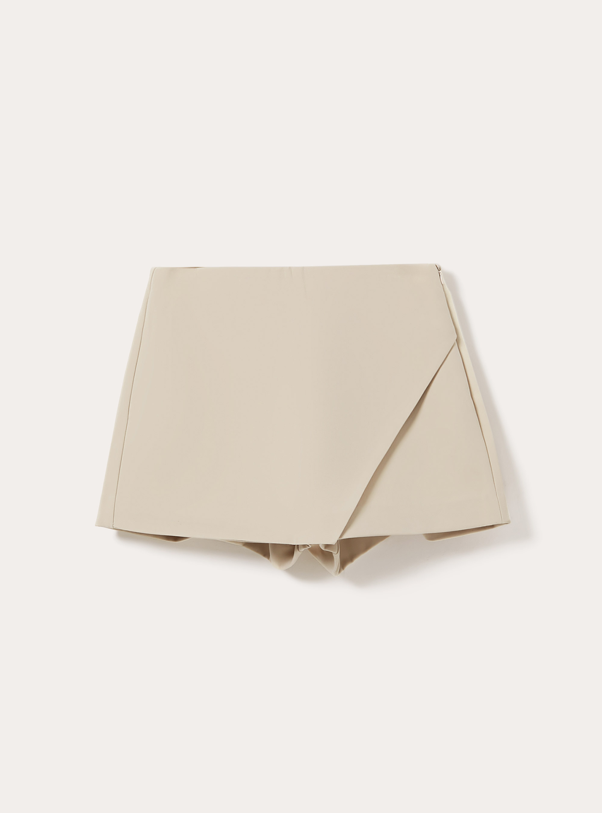 Skort with asymmetrical cut, BG2 BEIGE MEDIUM