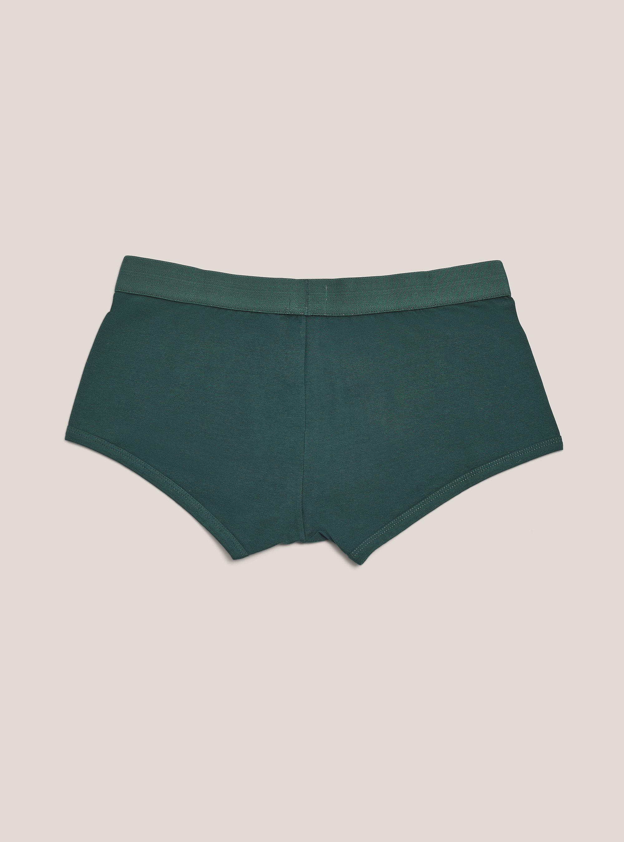 Boxer in cotone elasticizzato con logo, C6577 GREEN