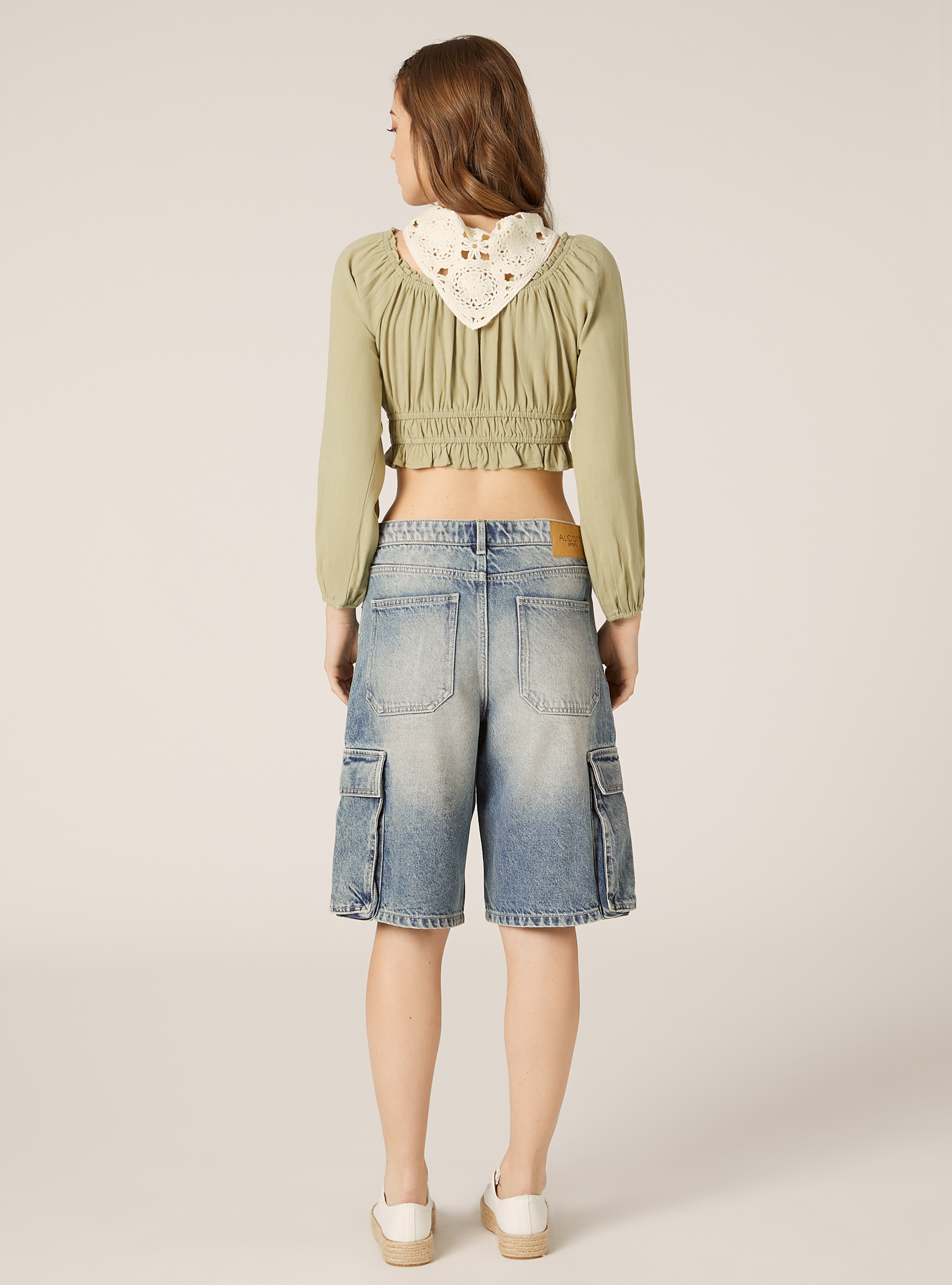 Linen blend boho blouse, KY3 KAKY LIGHT