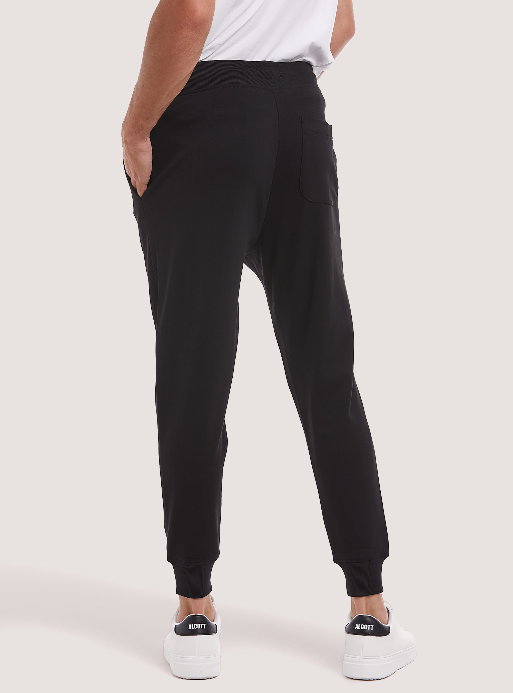 Plush jogger trousers, BLACK