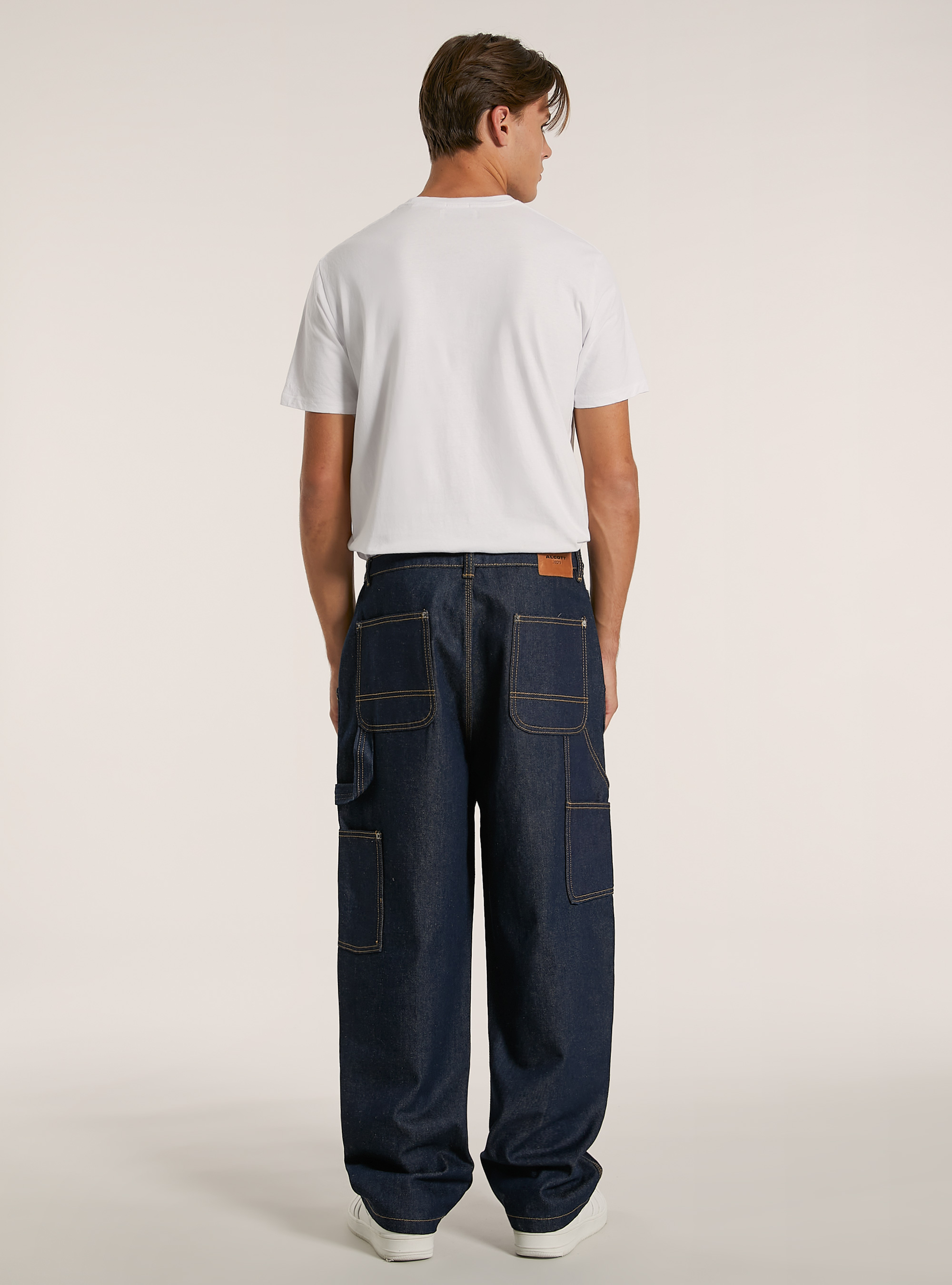 Jeans de charpentier ouvrier, D002 MEDIUM DARK BLUE