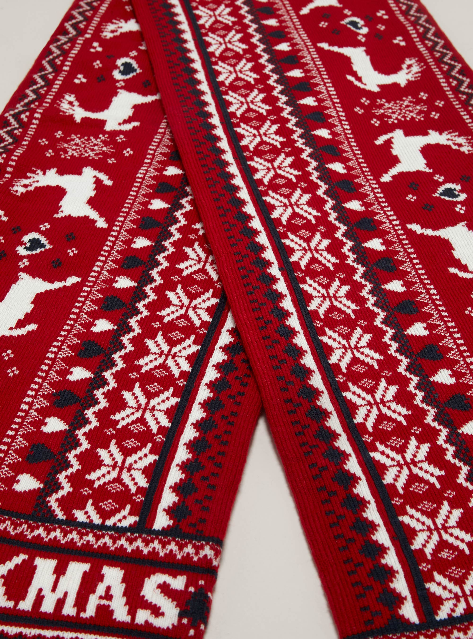 Sciarpa disegno "renne ", RD2 RED MEDIUM